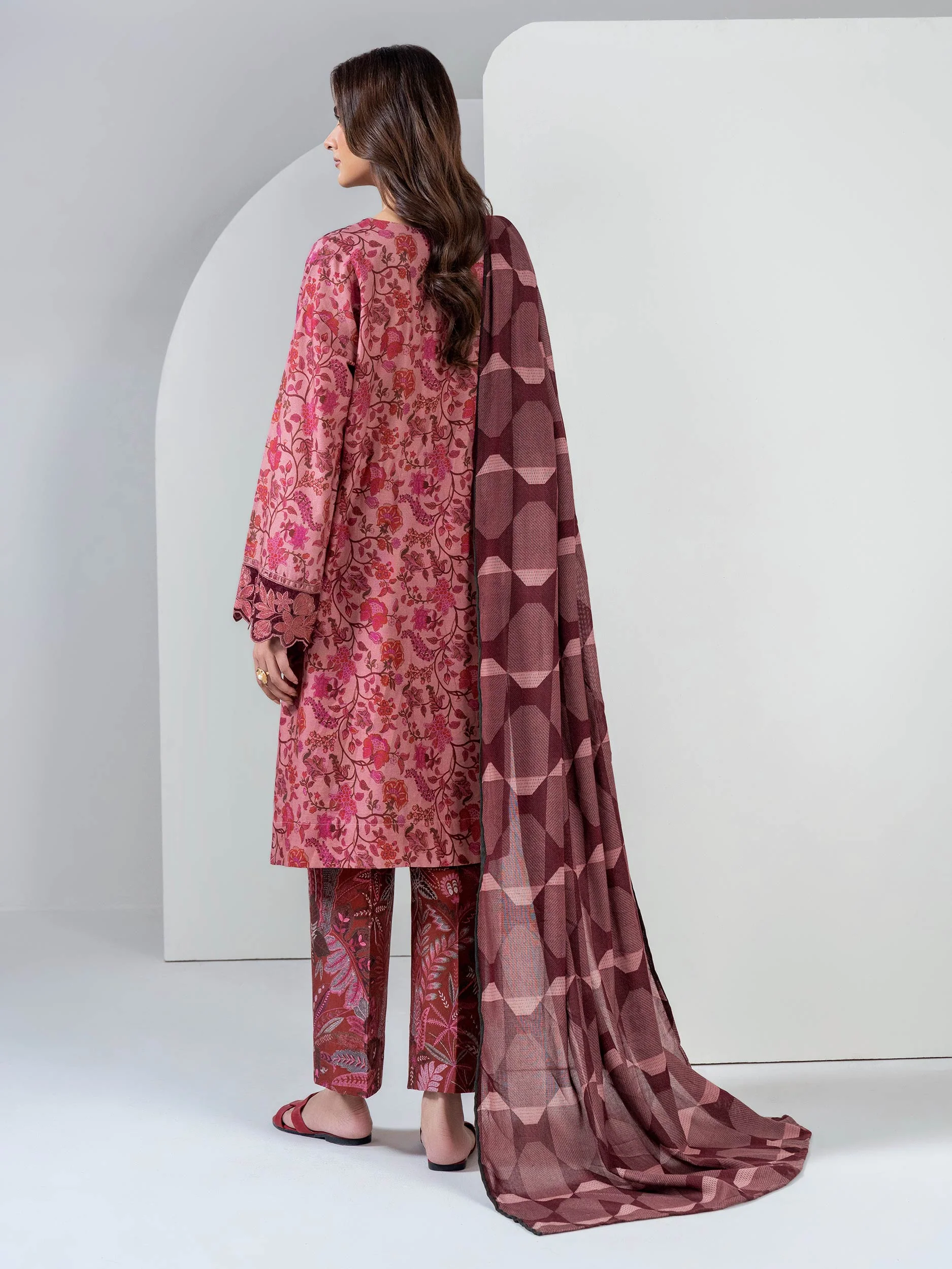 3 Piece Khaddar Suit-Embroidered (Unstitched) - Image 3