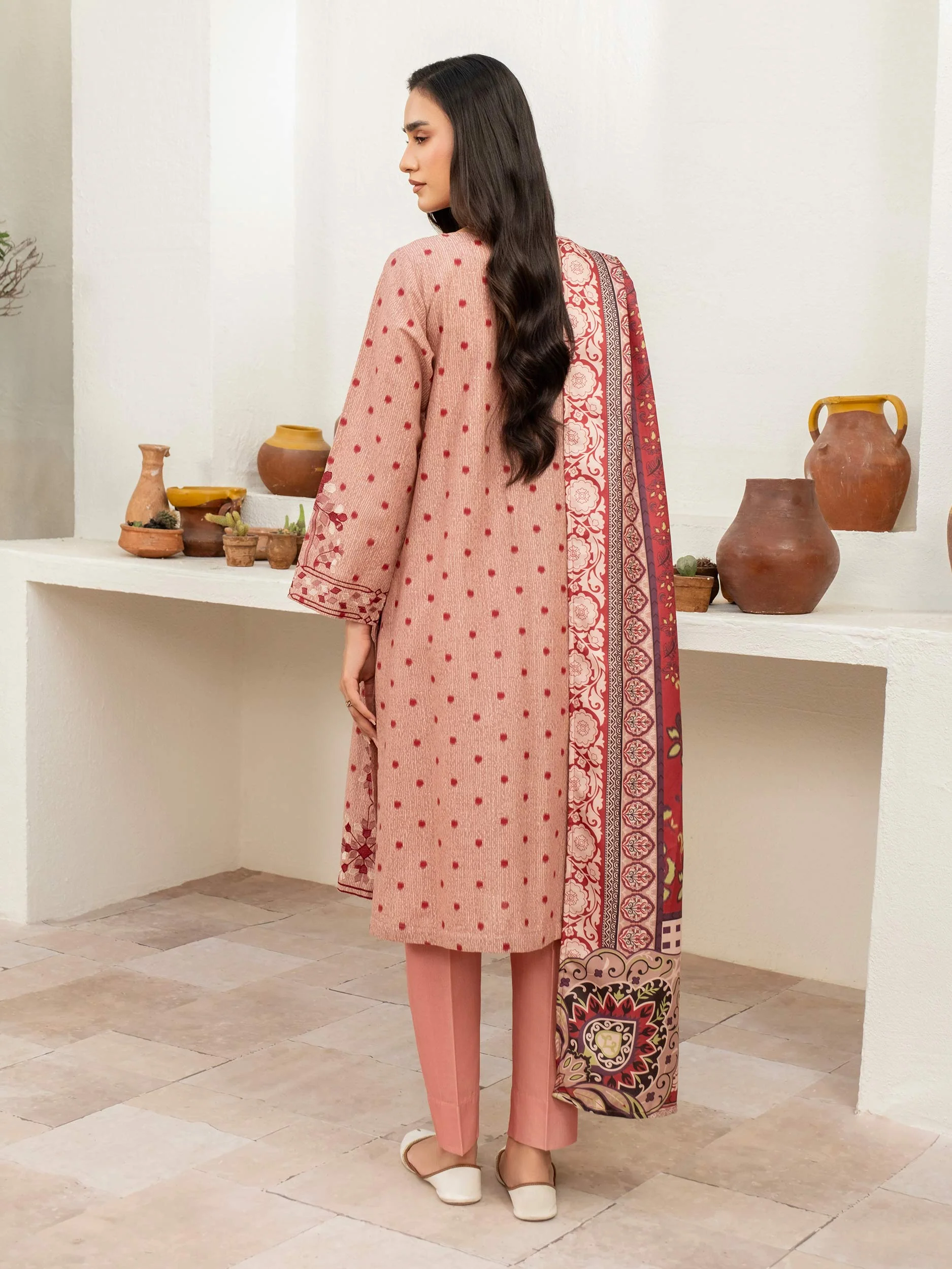 3 Piece Khaddar Suit-Embroidered (Unstitched) - Image 4