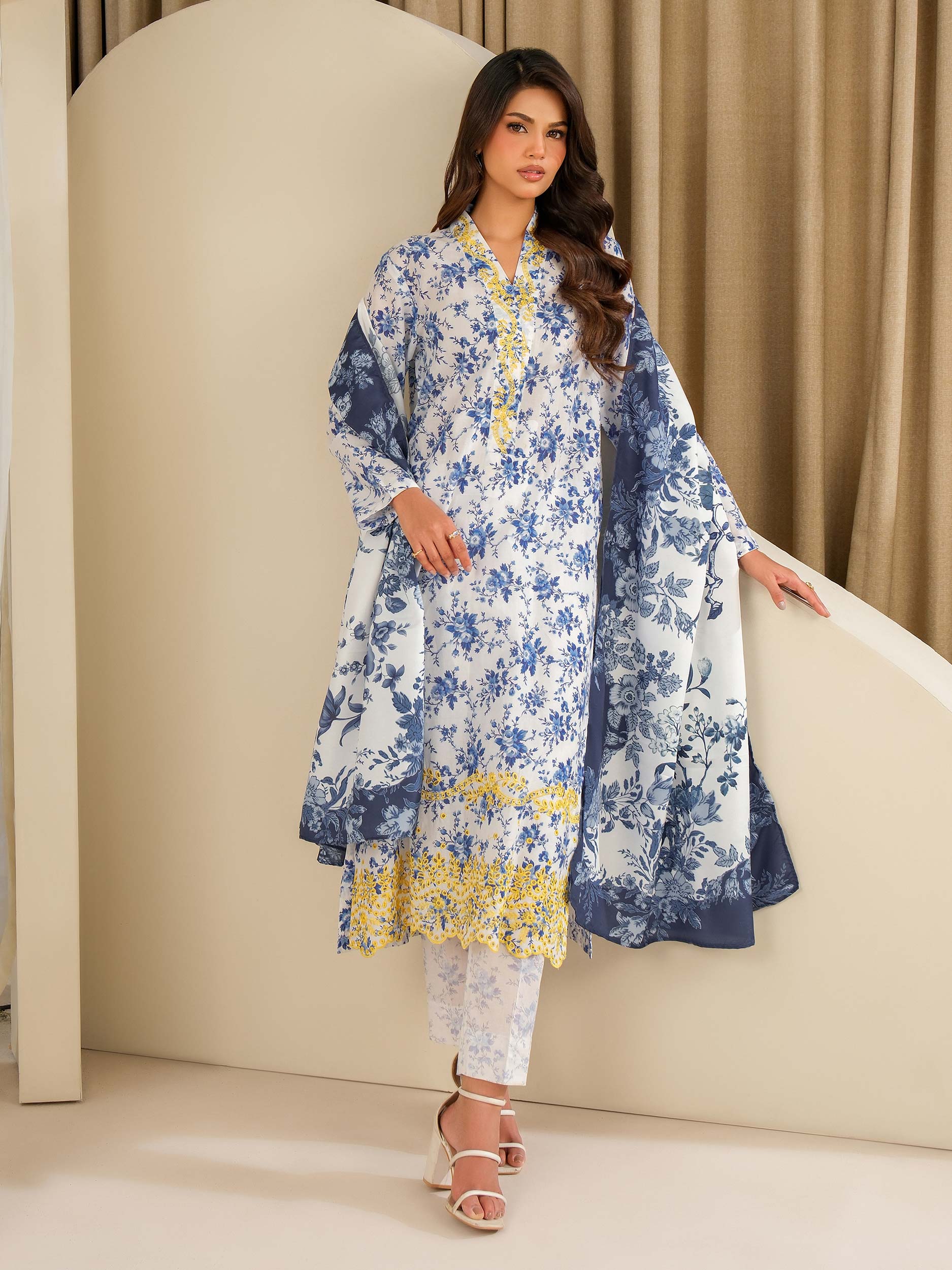 3 Piece Lawn Suit-Embroidered (Unstitched) - Image 5