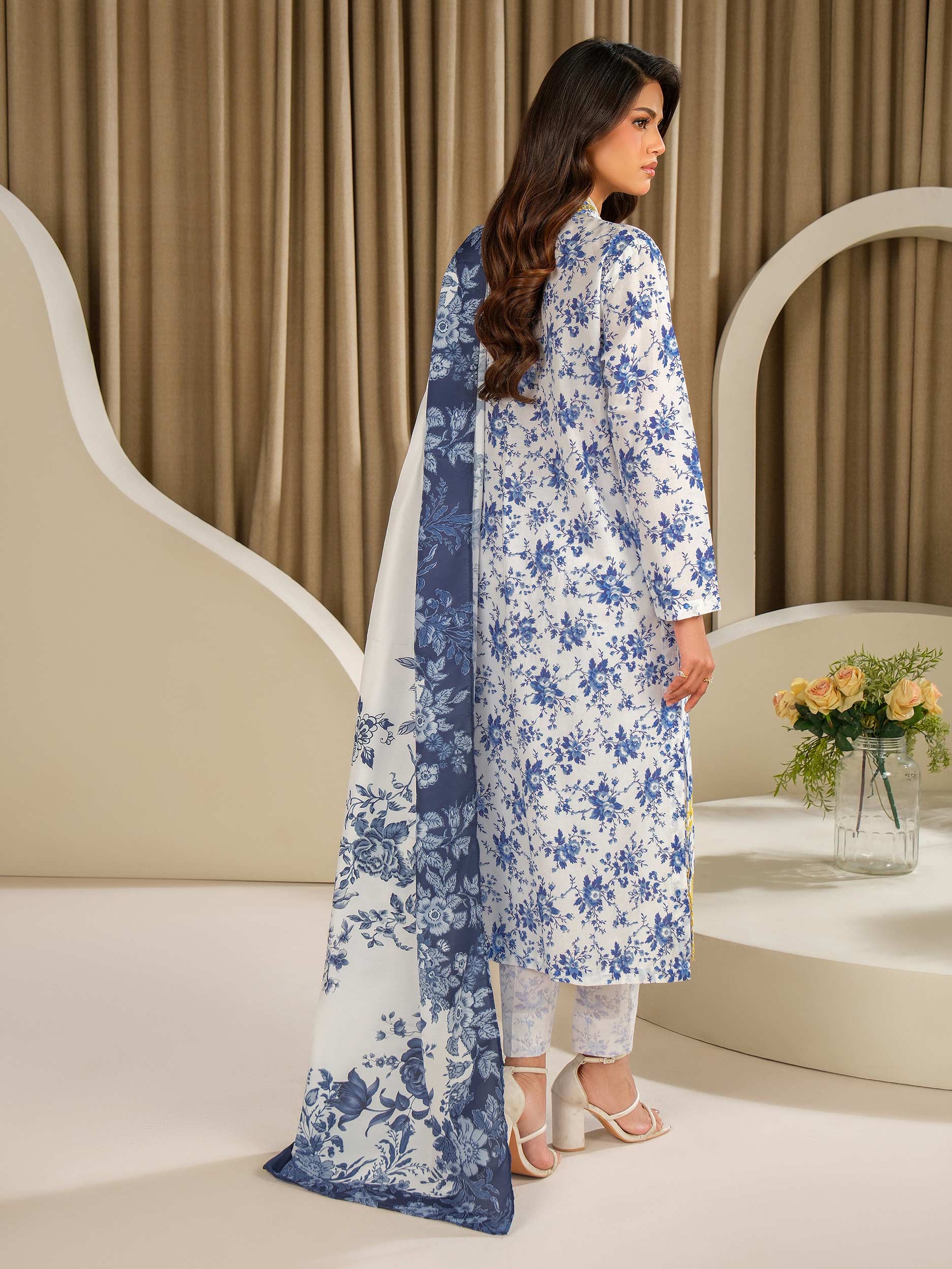 3 Piece Lawn Suit-Embroidered (Unstitched) - Image 7
