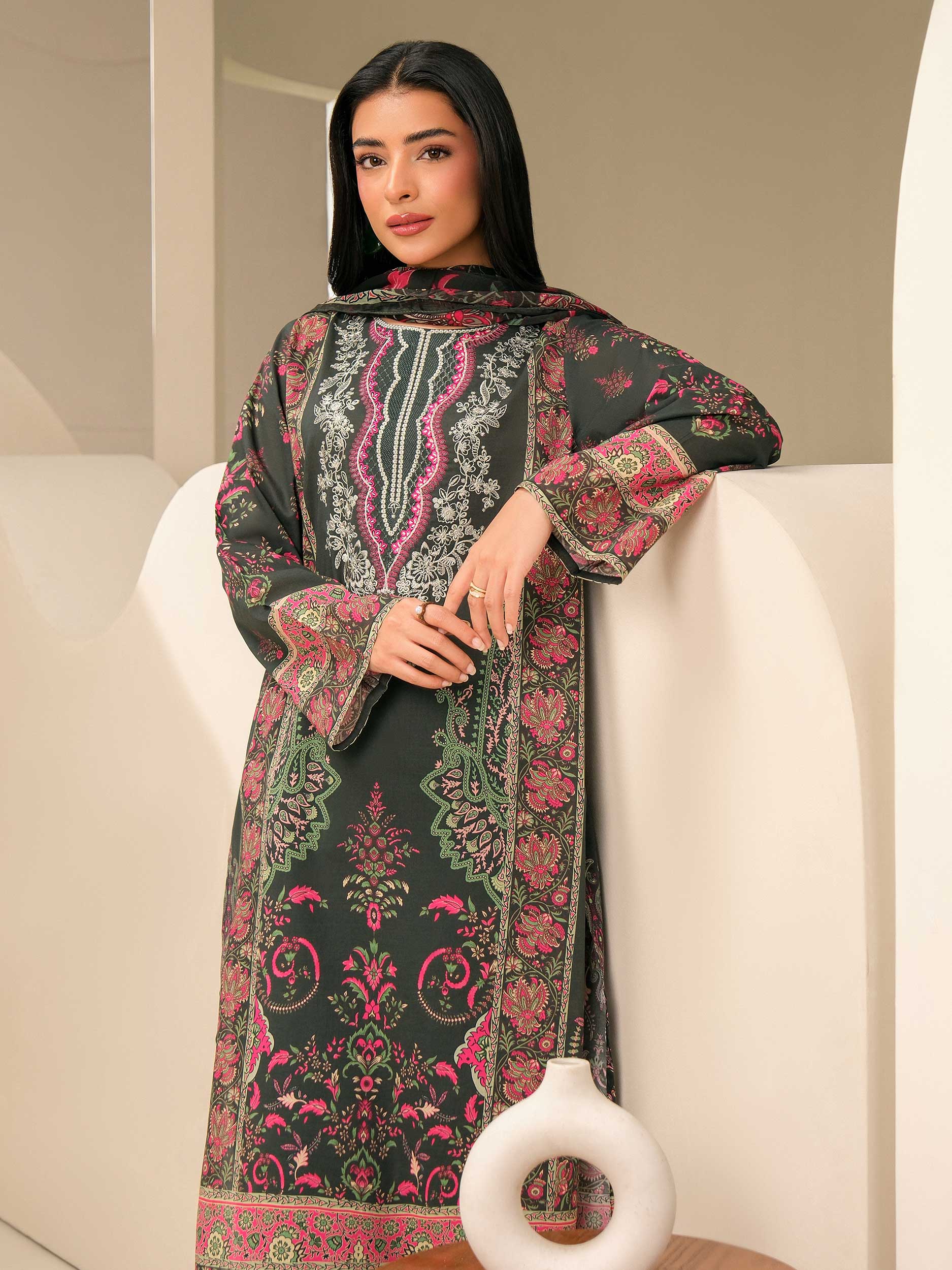 3 Piece Lawn Suit-Embroidered (Unstitched) - Image 2