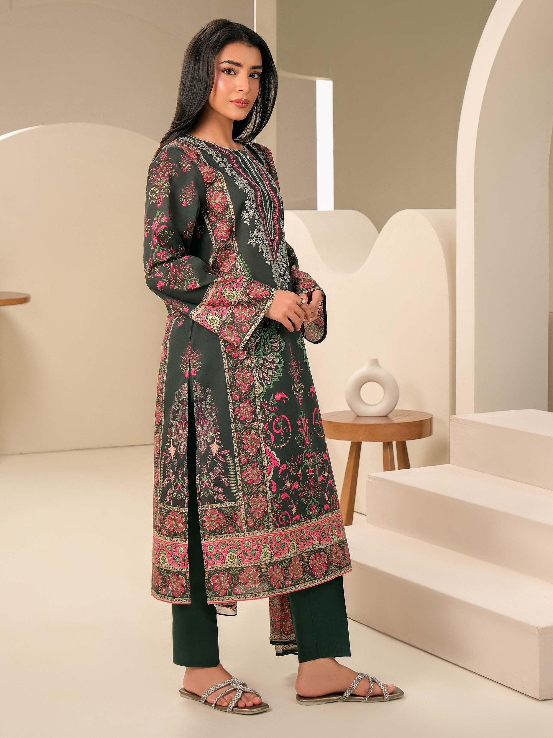 3 Piece Lawn Suit-Embroidered (Unstitched) - Image 3