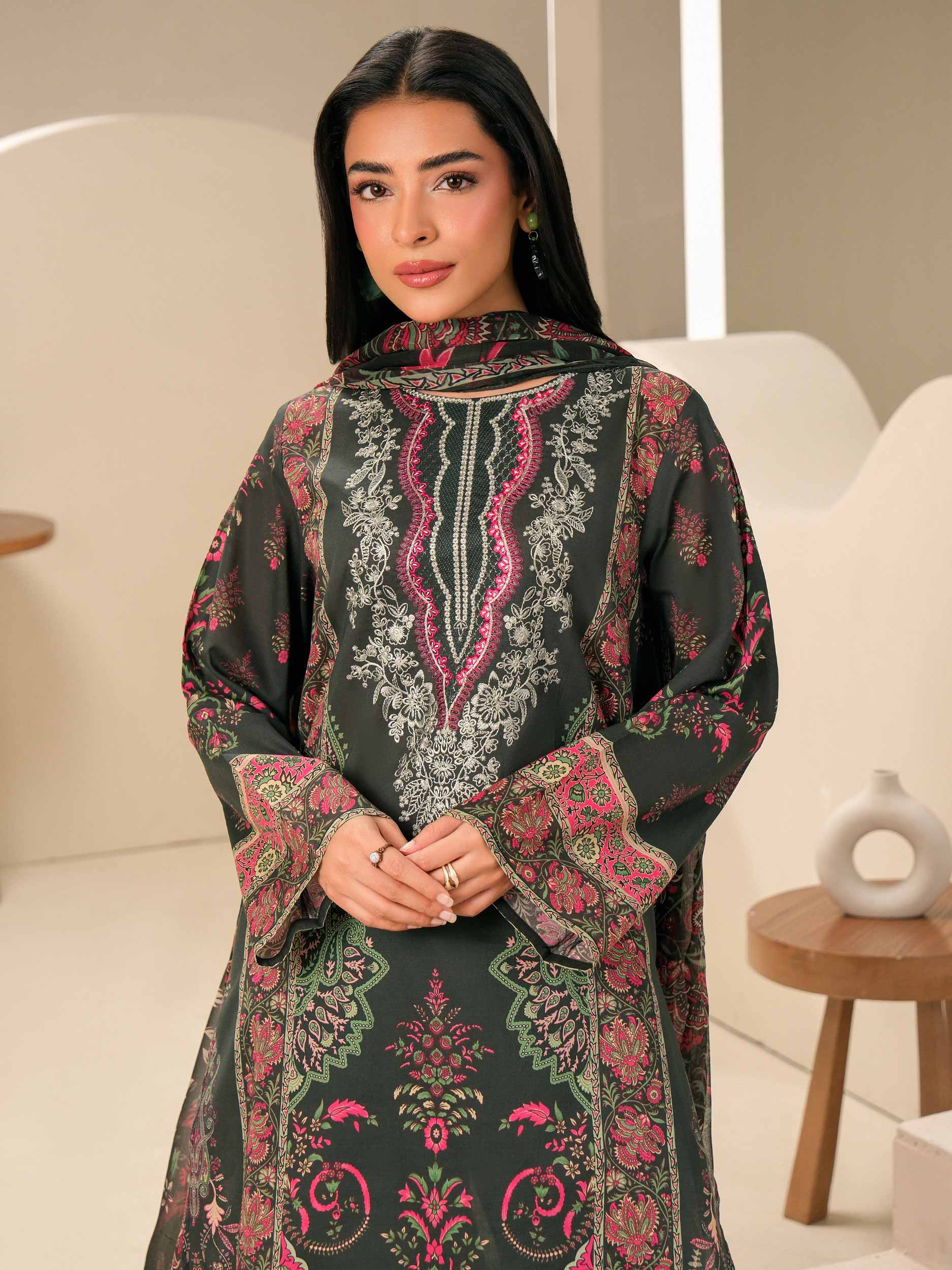 3 Piece Lawn Suit-Embroidered (Unstitched) - Image 4