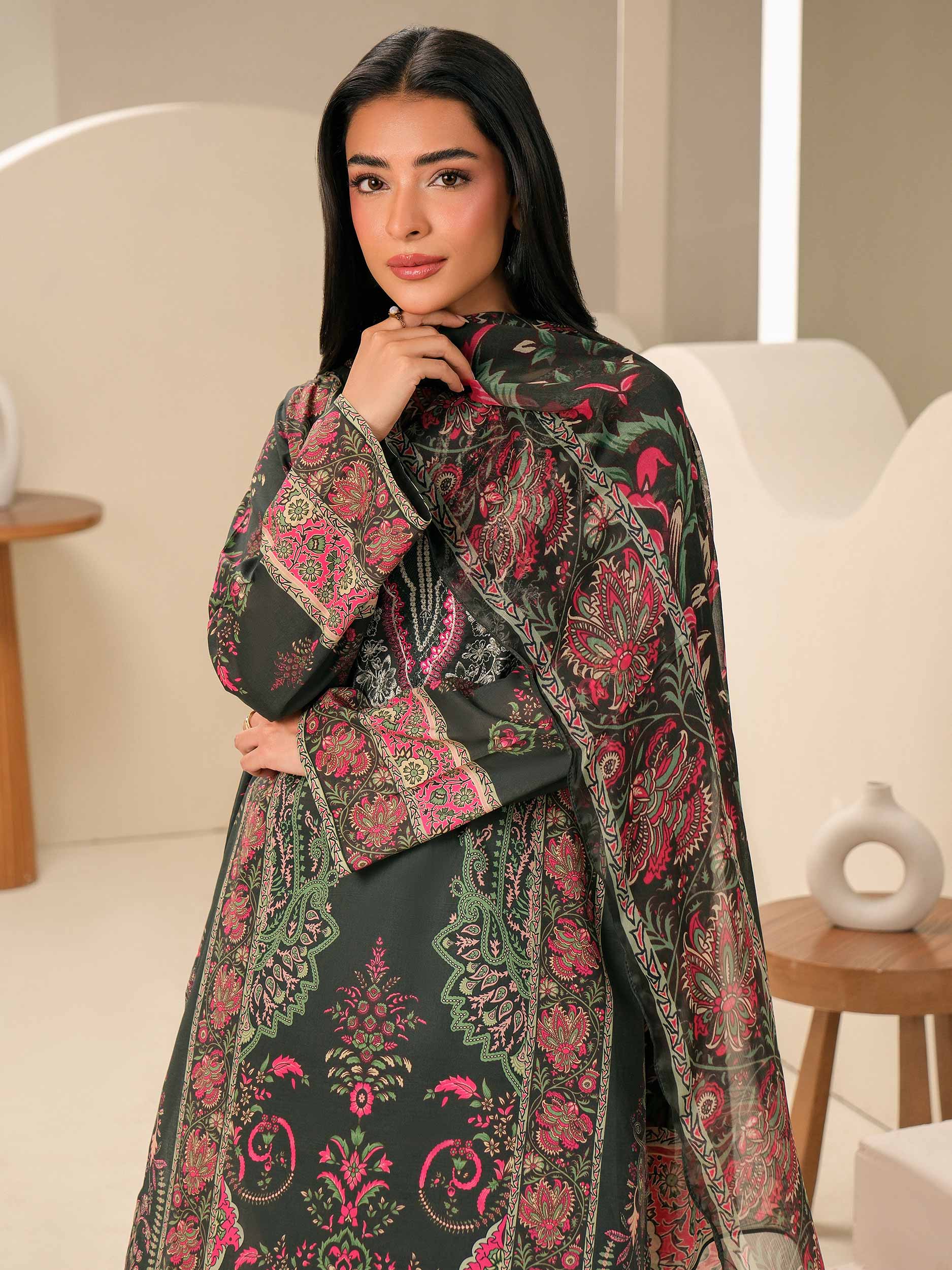 3 Piece Lawn Suit-Embroidered (Unstitched) - Image 7