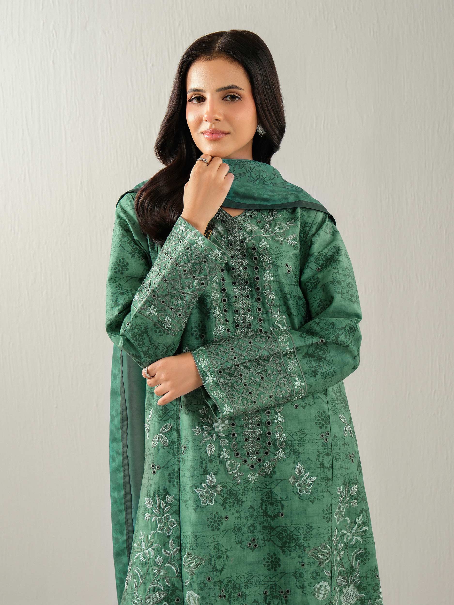 3 Piece Khaddar Suit-Embroidered (Unstitched) - Image 5