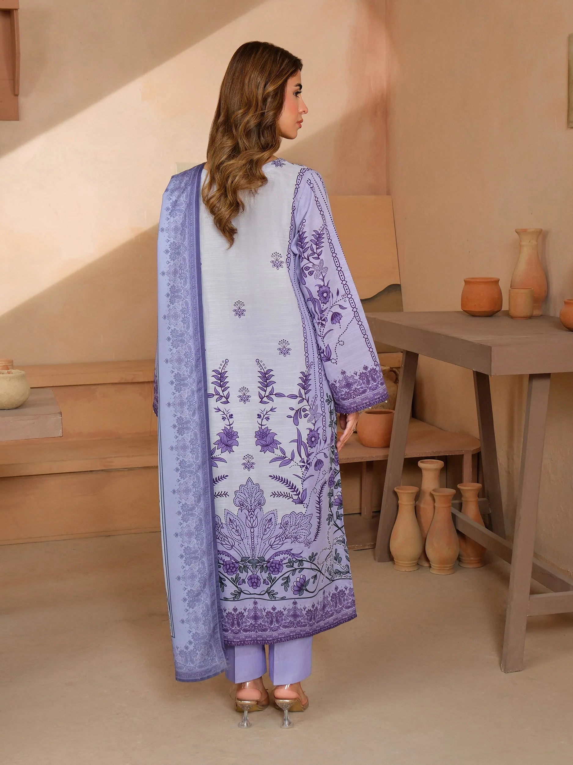 3 Piece Khaddar Suit-Embroidered (Unstitched) - Image 4