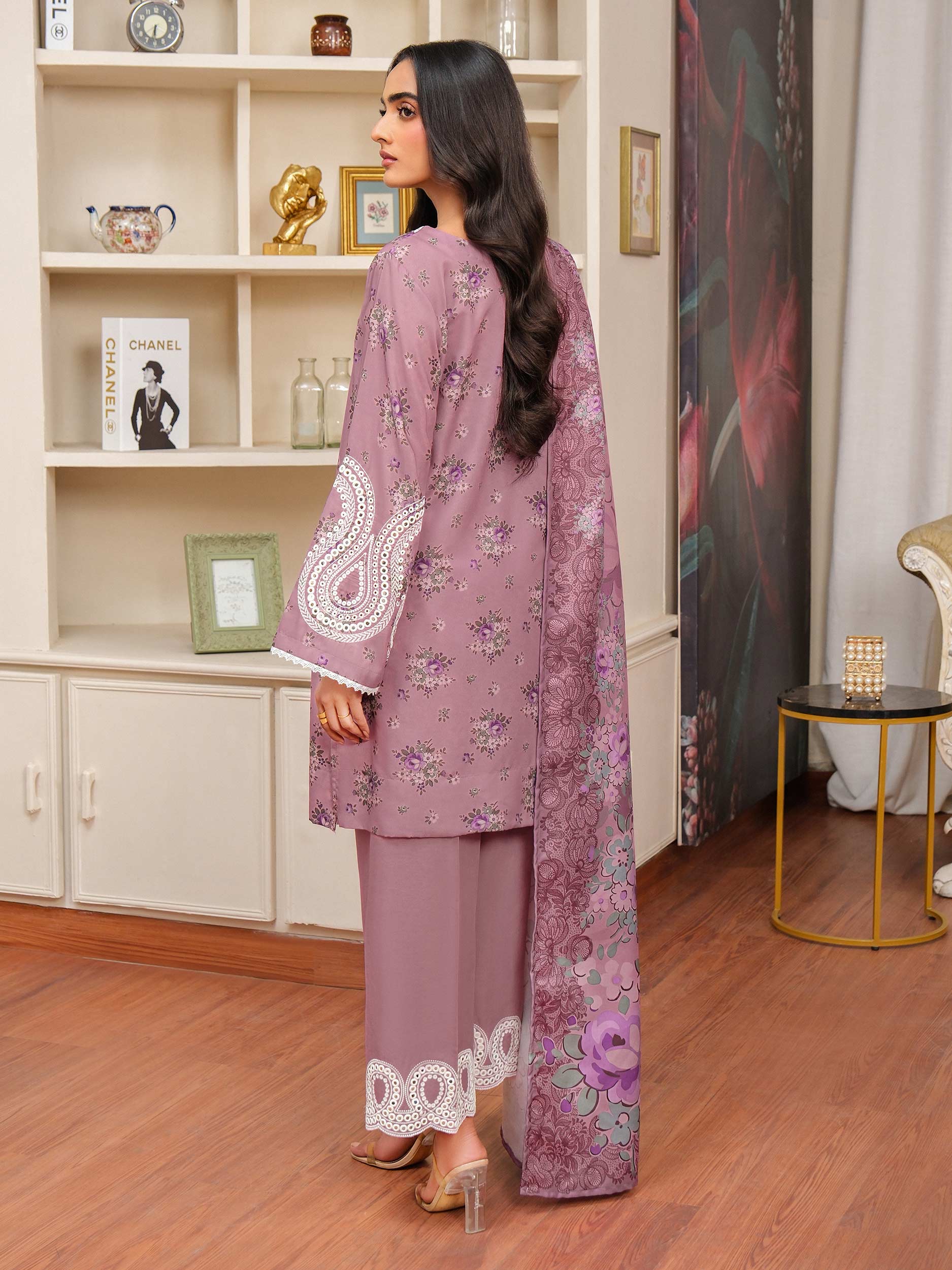 3 Piece Khaddar Suit-Embroidered (Unstitched) - Image 4