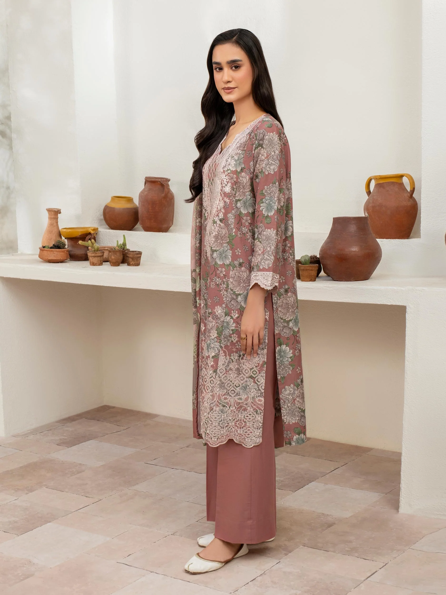 3 Piece Khaddar Suit-Embroidered (Unstitched) - Image 3