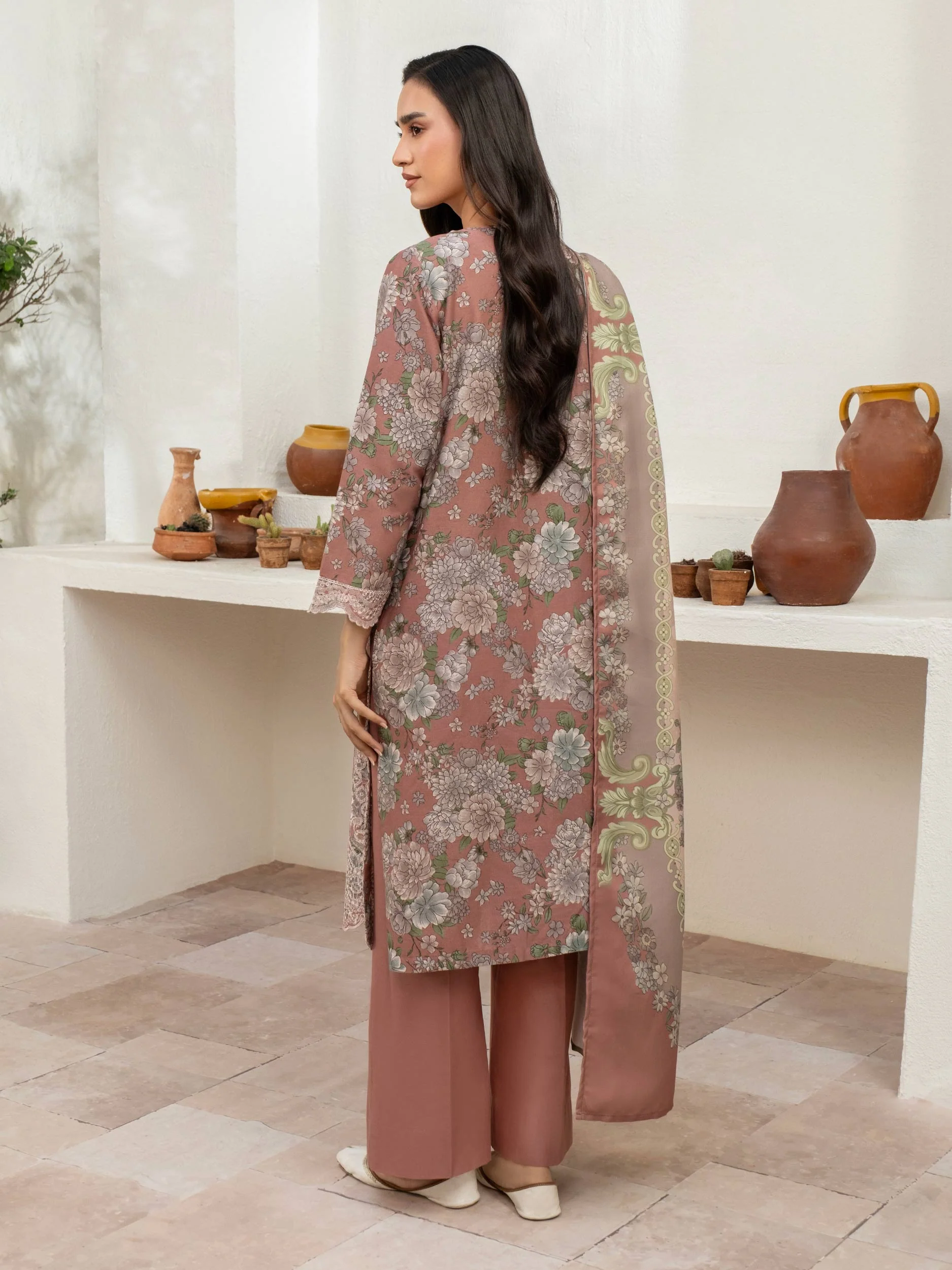 3 Piece Khaddar Suit-Embroidered (Unstitched) - Image 4