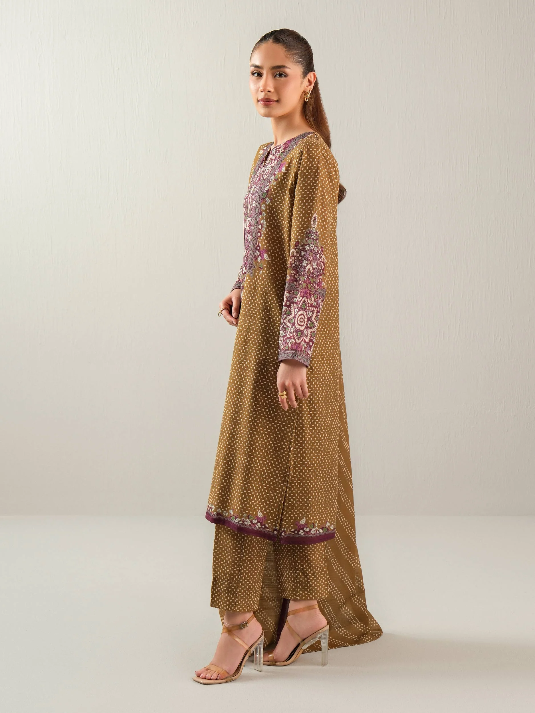 3 Piece Khaddar Suit-Printed (Unstitched) - Image 3