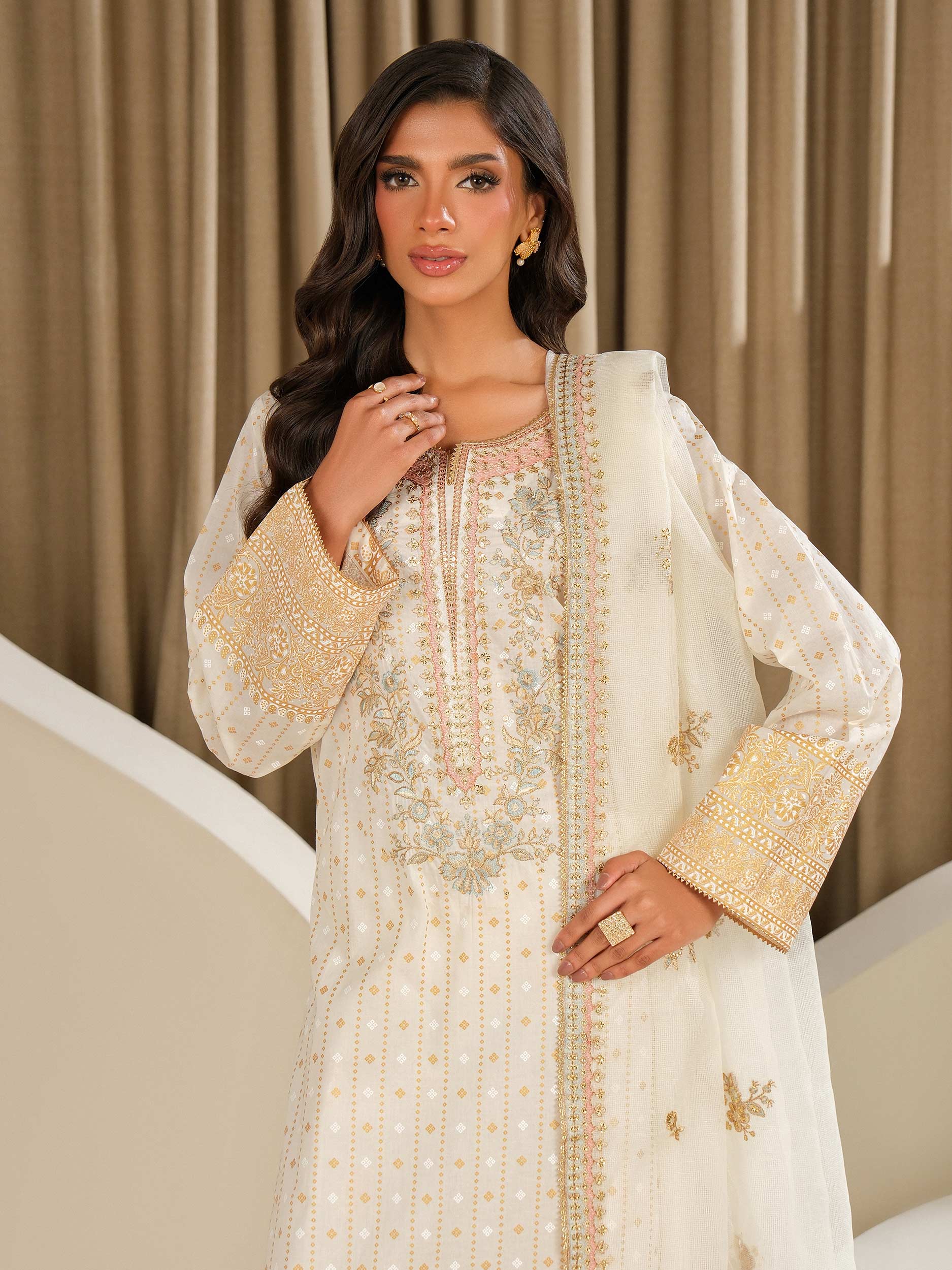 3 Piece Lawn Suit-Embroidered (Unstitched) - Image 3