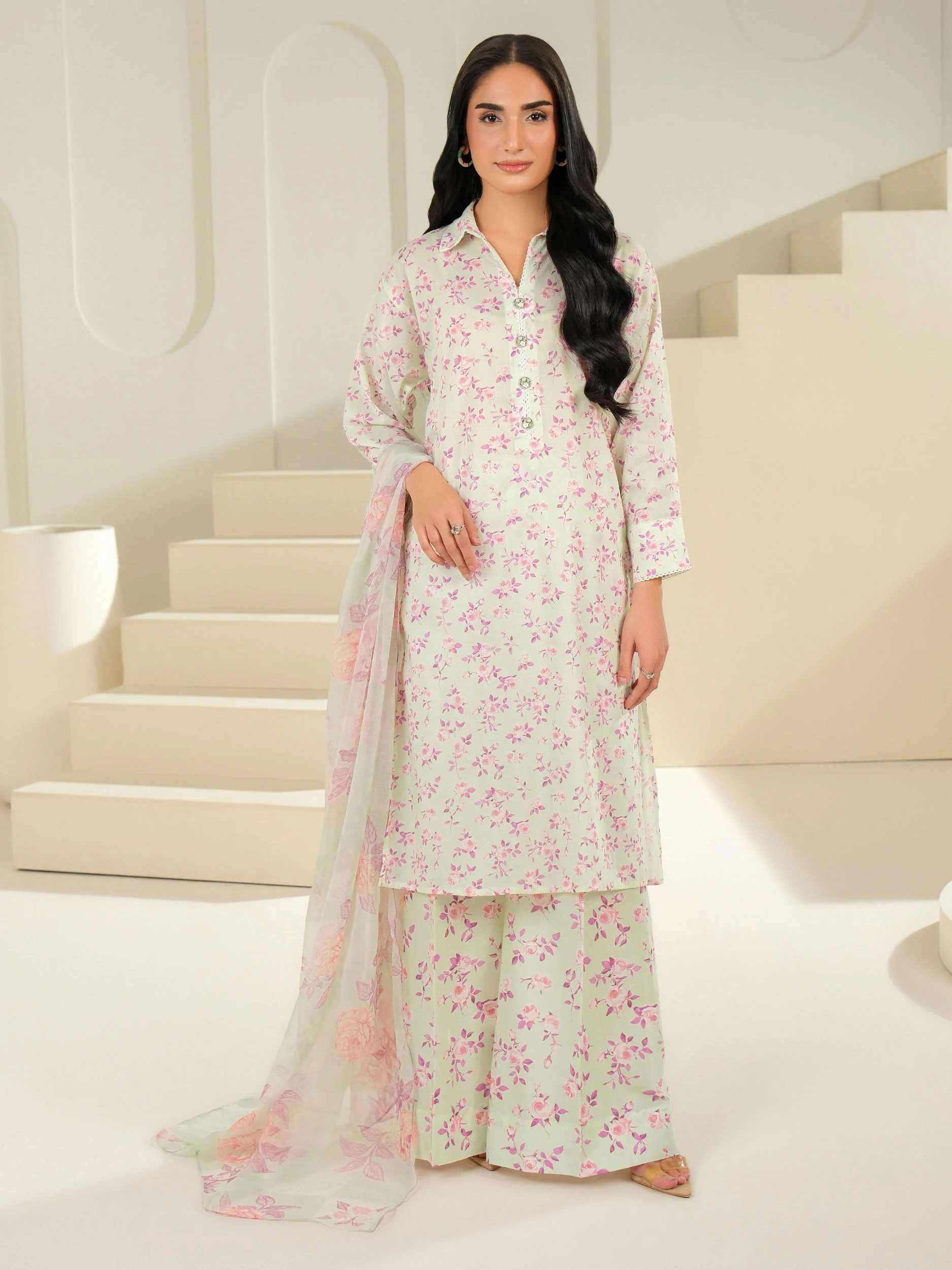 3 Piece Lawn Suit-Printed (Unstitched) - Image 2