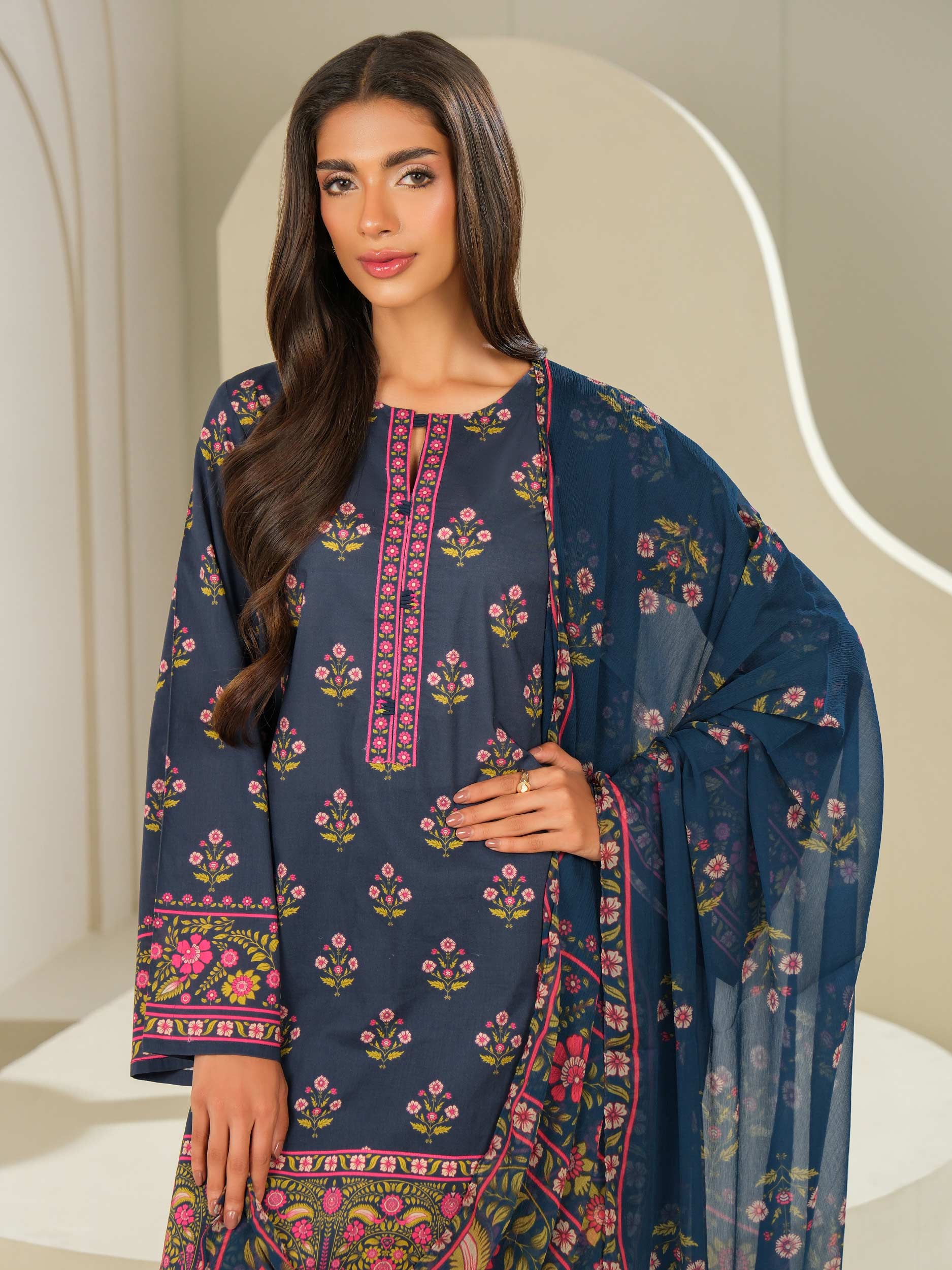 3 Piece Lawn Suit-Printed (Unstitched) - Image 2
