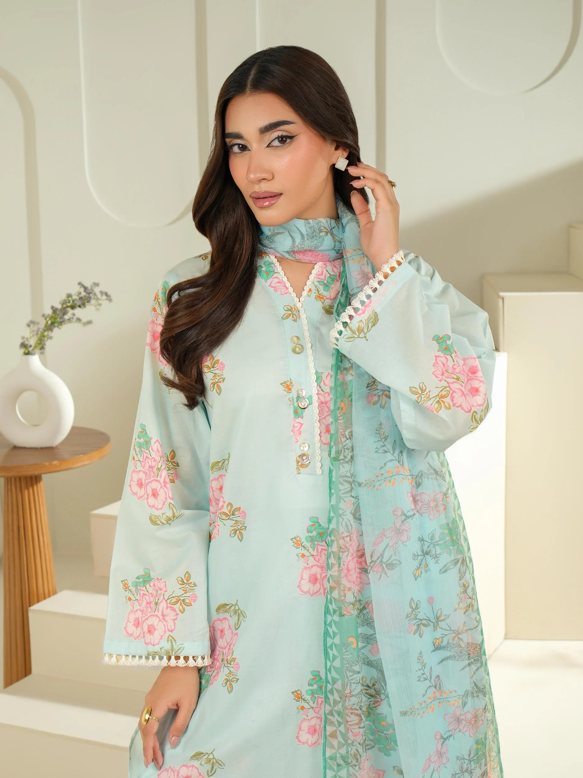 3 Piece Lawn Suit-Printed (Unstitched) - Image 2