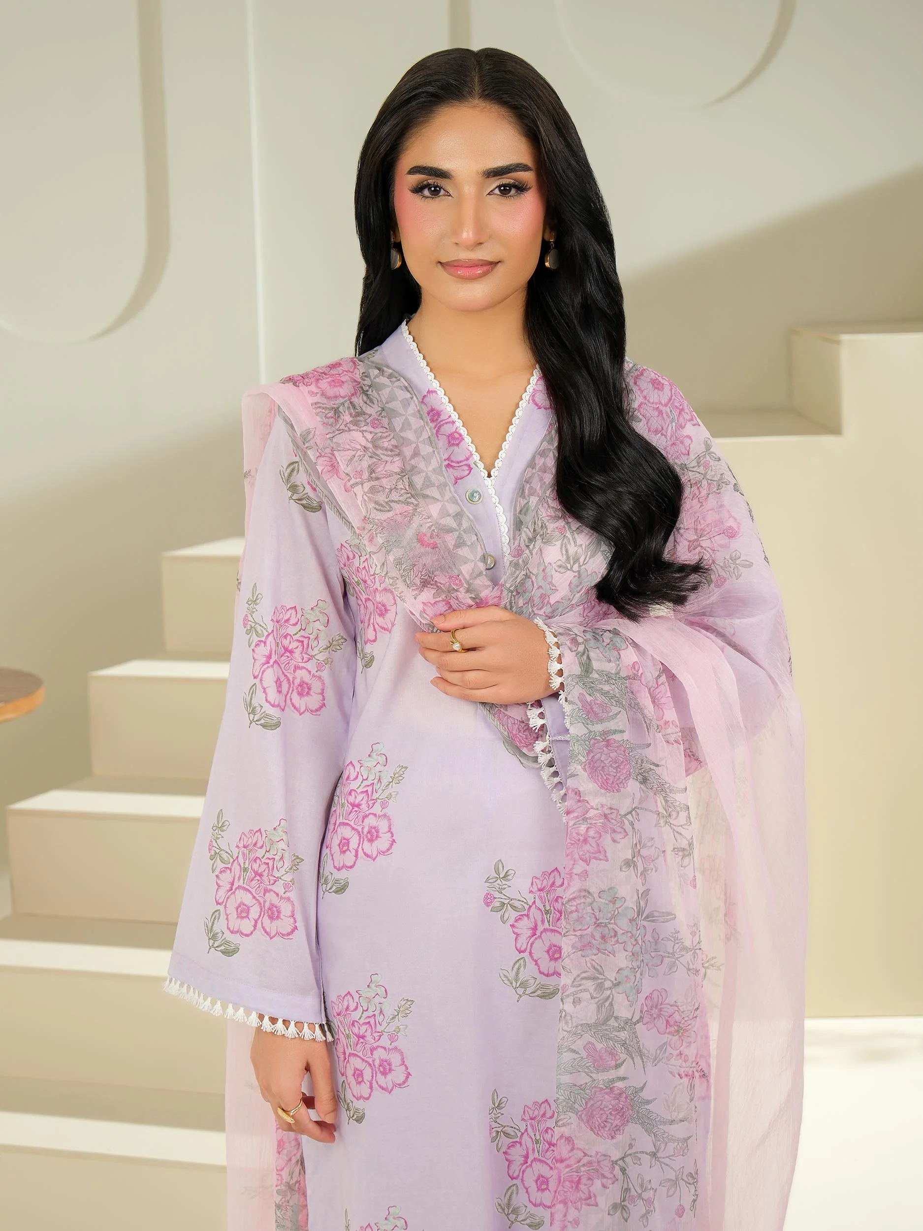 3 Piece Lawn Suit-Printed (Unstitched) - Image 2