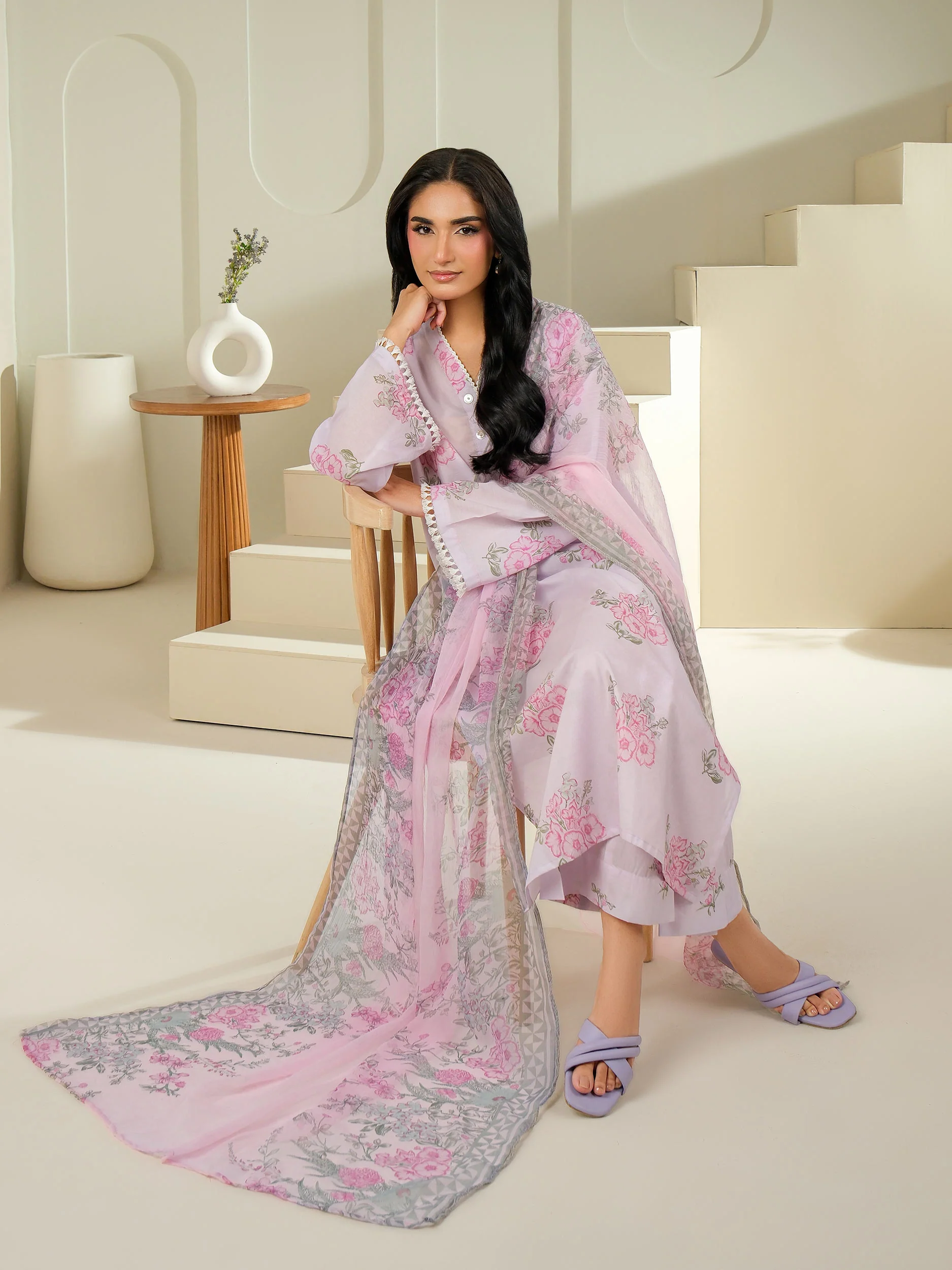 3 Piece Lawn Suit-Printed (Unstitched) - Image 4