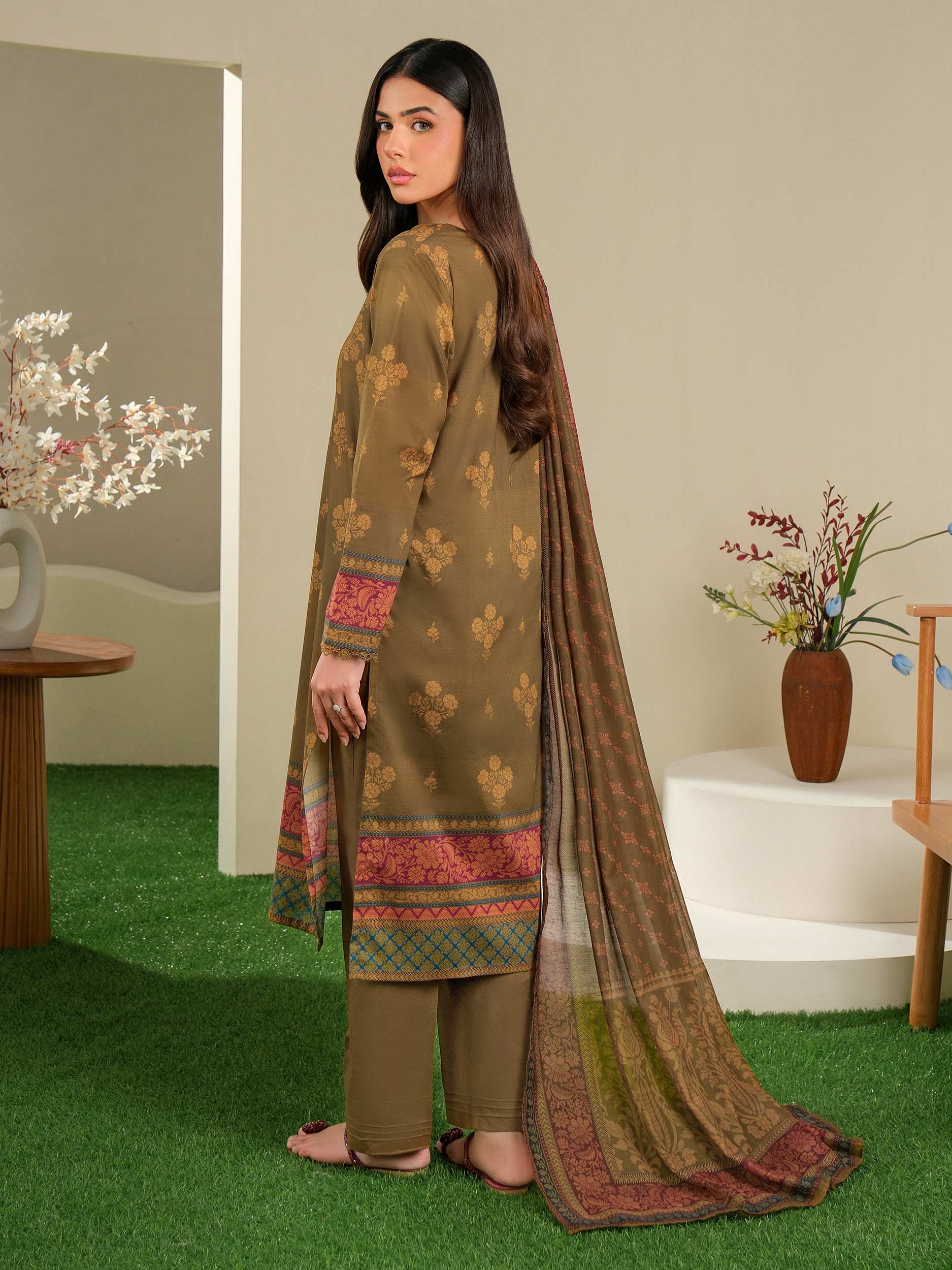 3 Piece Lawn Suit-Printed (Unstitched) - Image 3