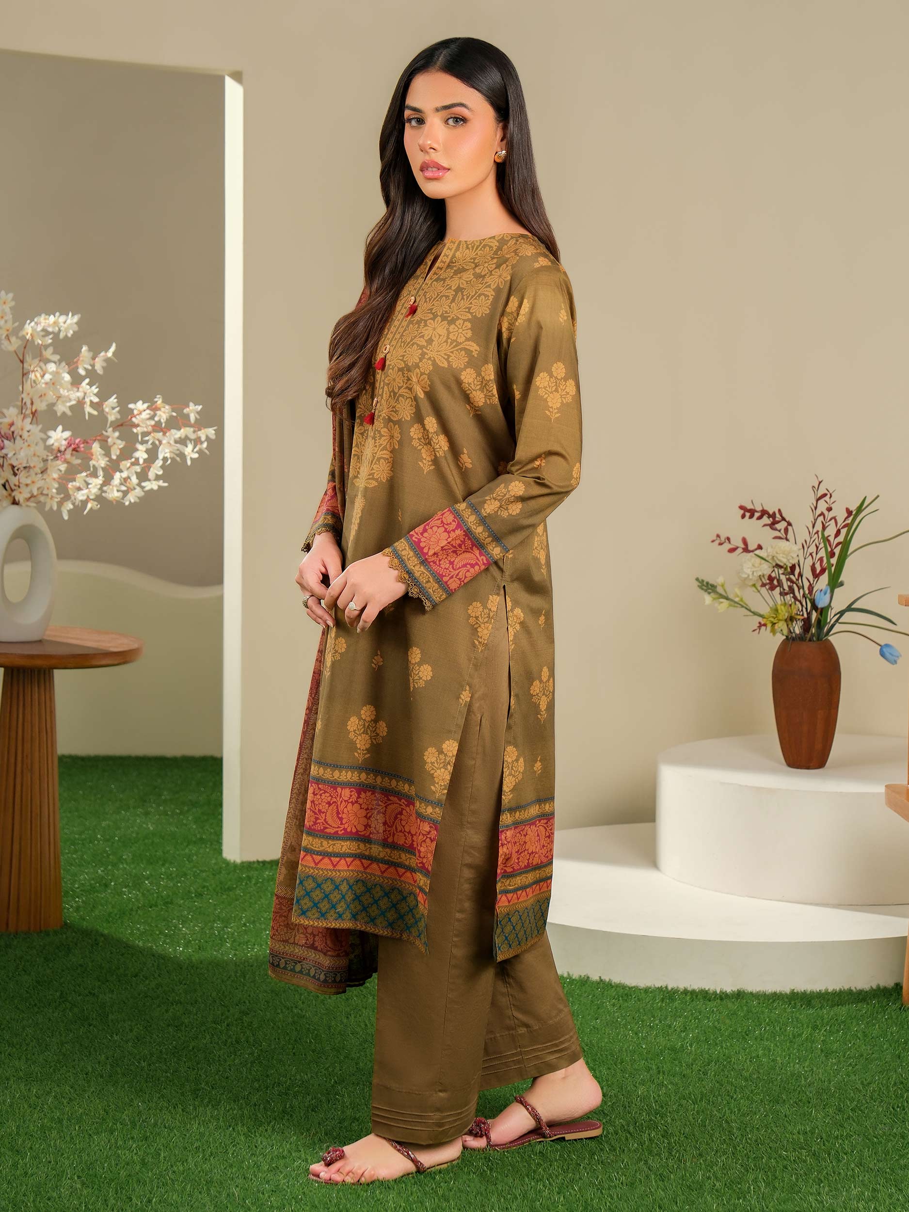 3 Piece Lawn Suit-Printed (Unstitched) - Image 5