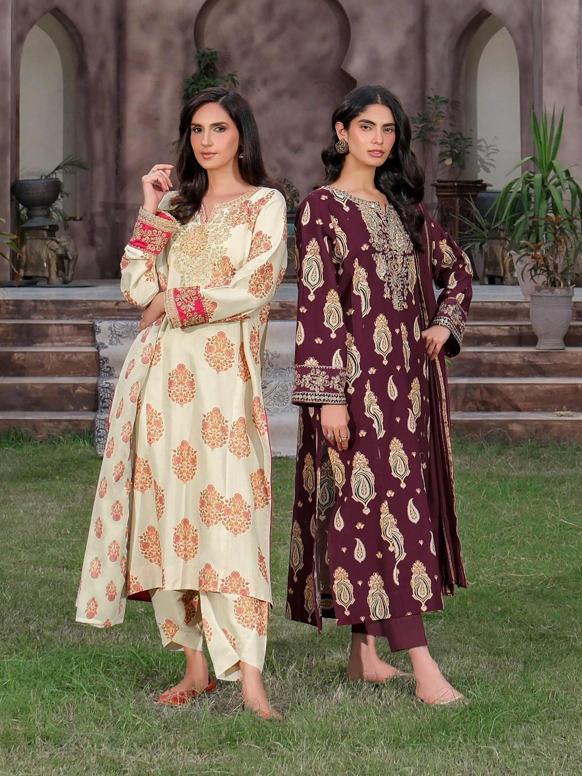 3 Piece Silk Suit-Embroidered (Unstitched) - Image 8