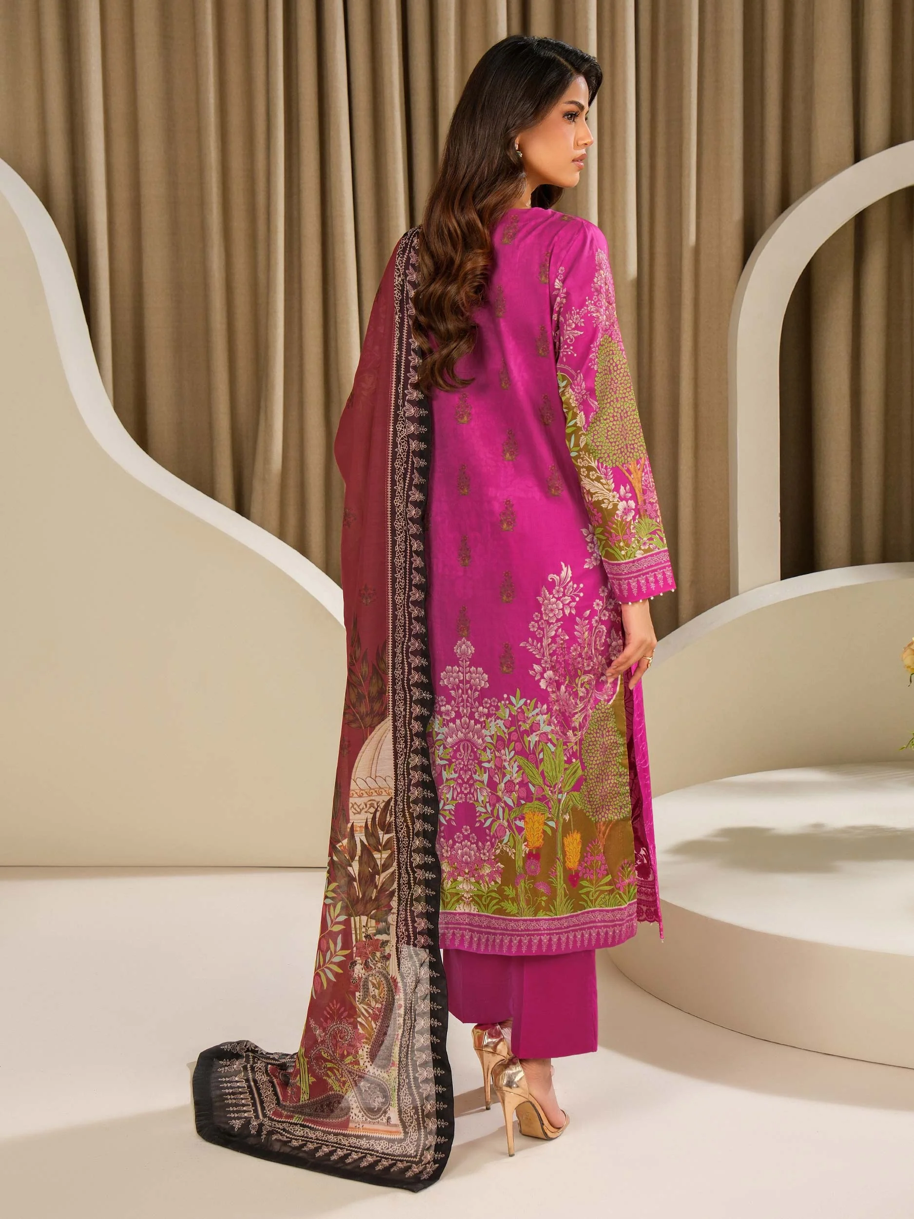 3 Piece Lawn Suit-Embroidered (Unstitched) - Image 3