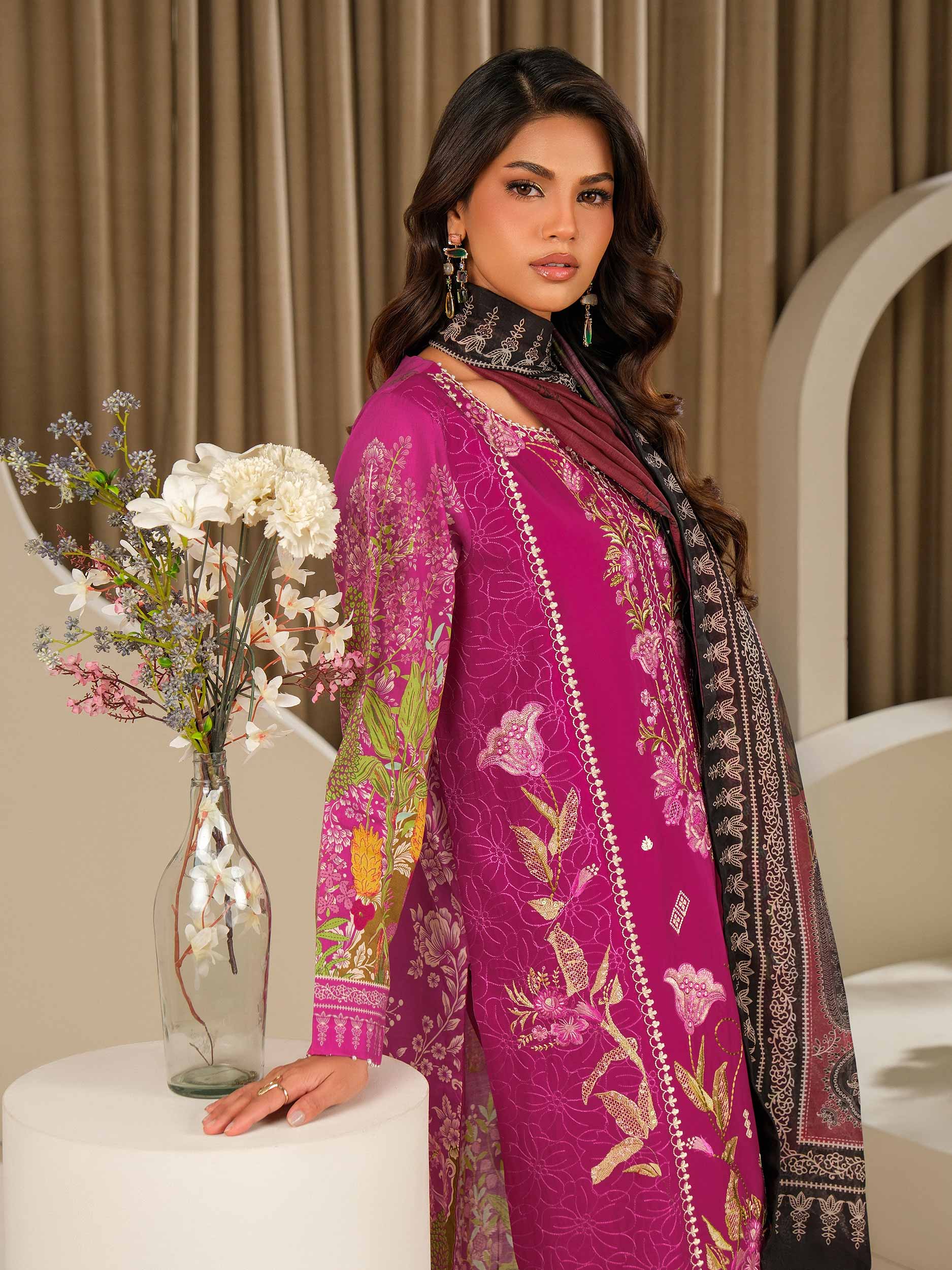 3 Piece Lawn Suit-Embroidered (Unstitched) - Image 5