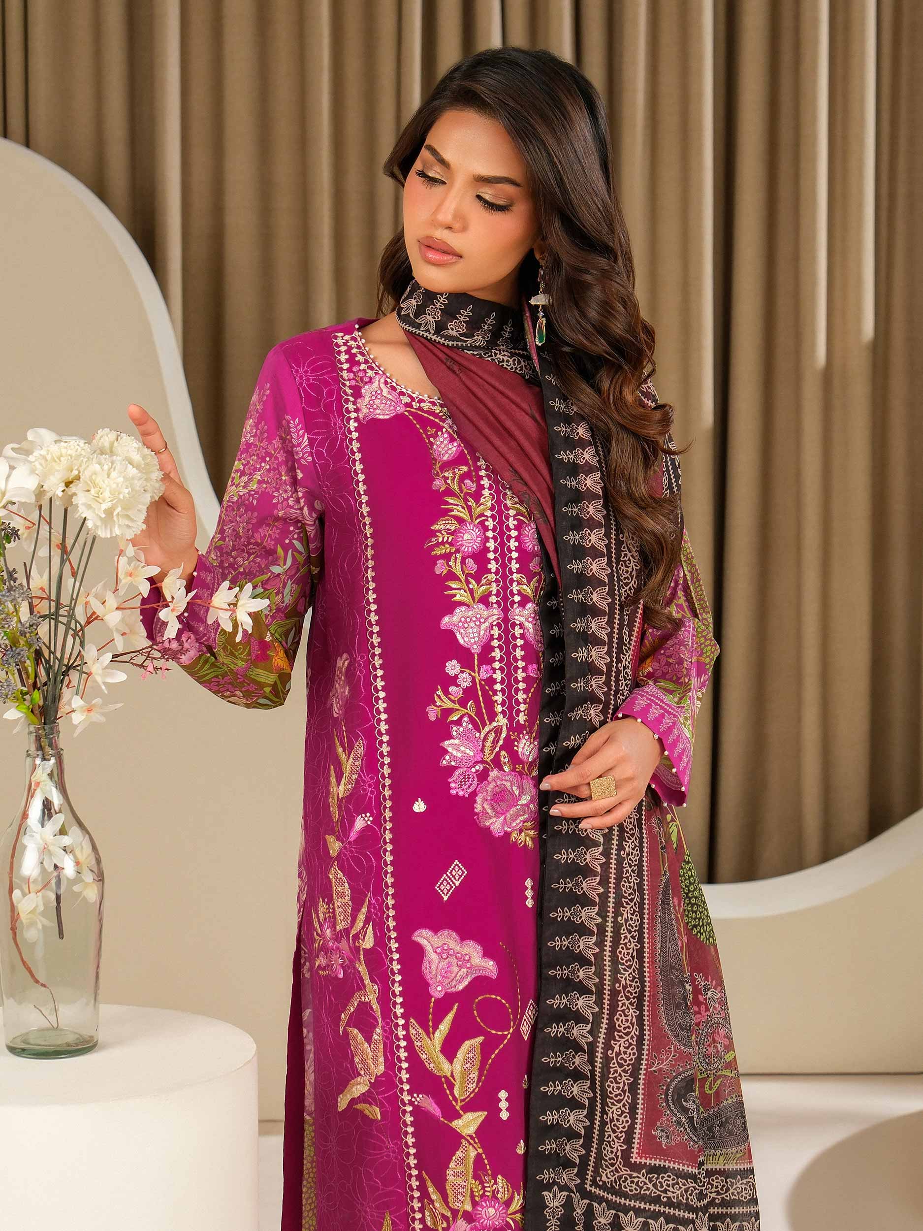 3 Piece Lawn Suit-Embroidered (Unstitched) - Image 6