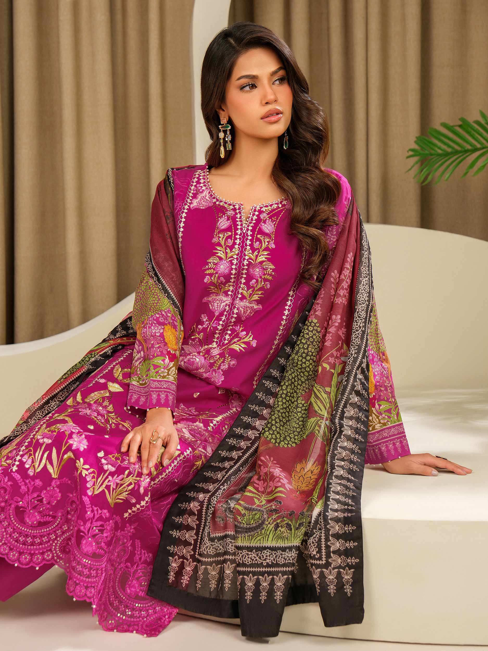 3 Piece Lawn Suit-Embroidered (Unstitched) - Image 7