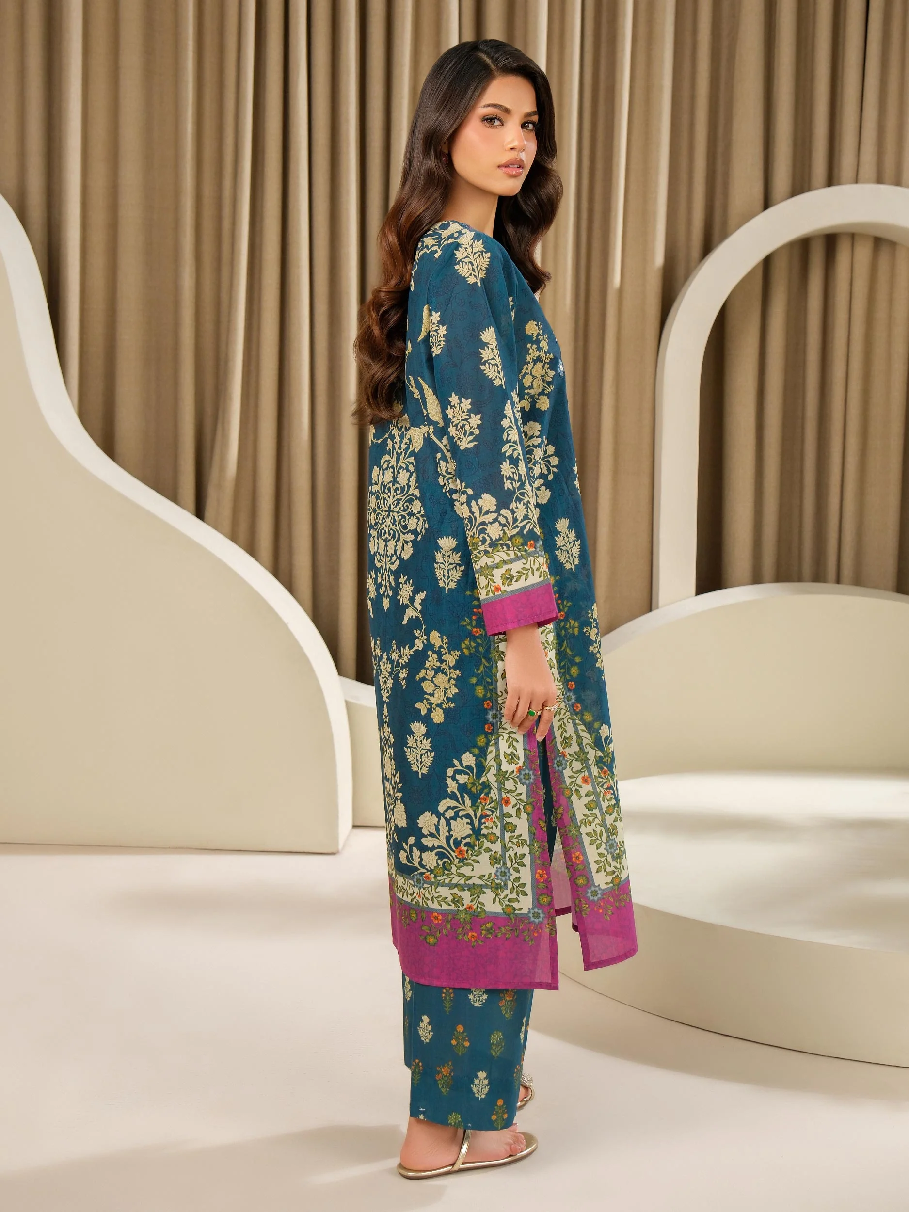 2 Piece Silk Suit-Embroidered (Unstitched) - Image 7