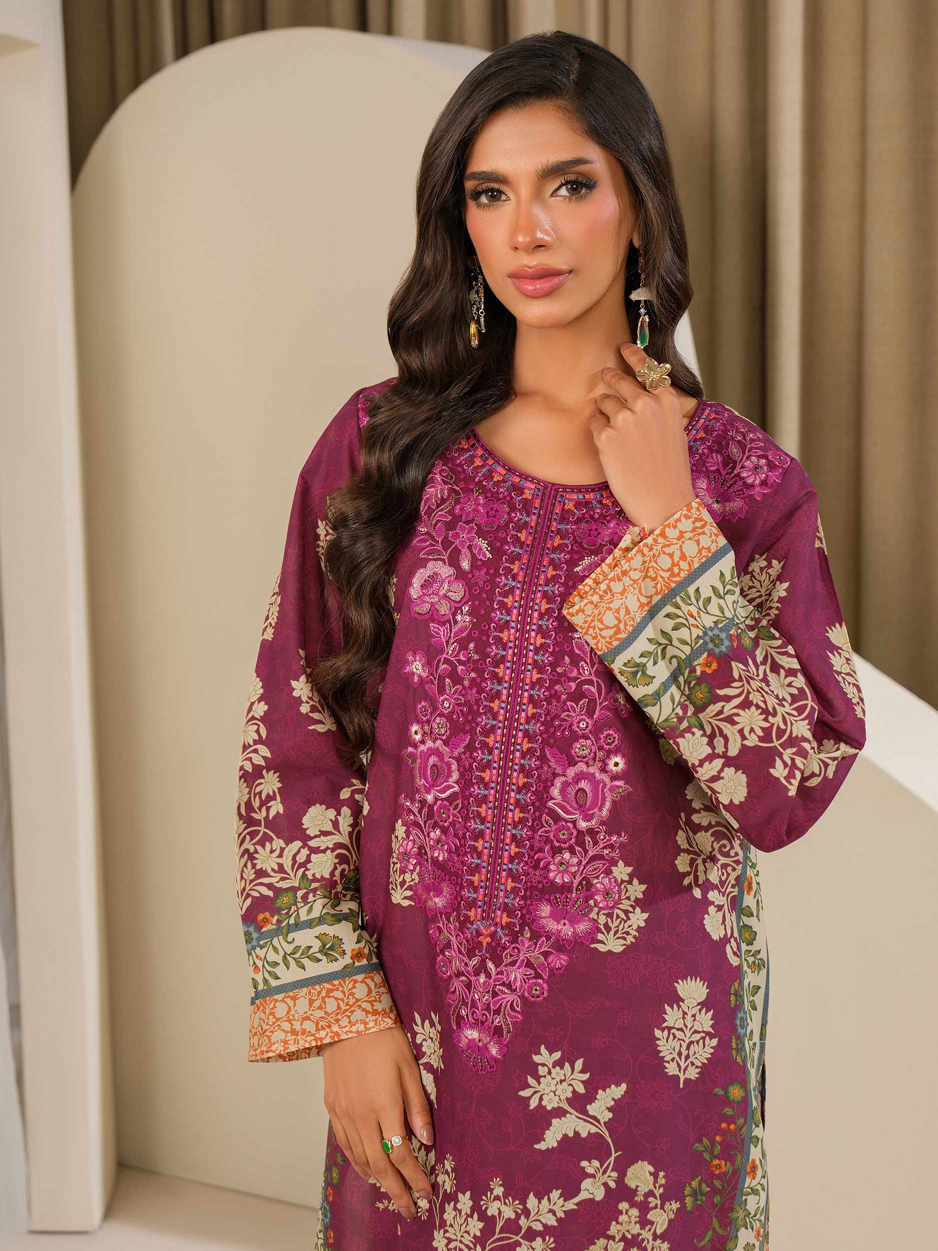 2 Piece Silk Suit-Embroidered (Unstitched) - Image 4