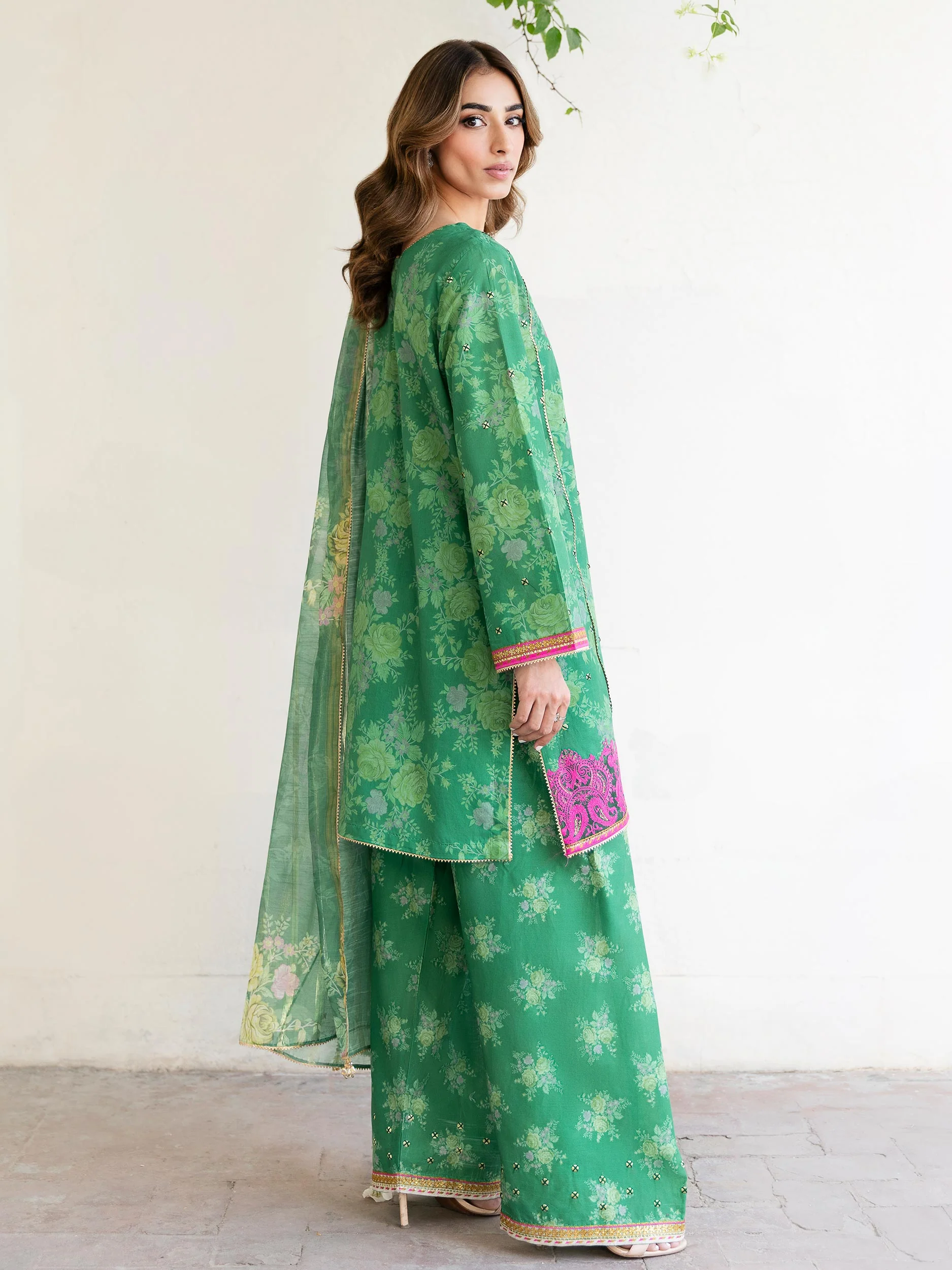 3 Piece Lawn Suit-Embroidered (Unstitched) - Image 3
