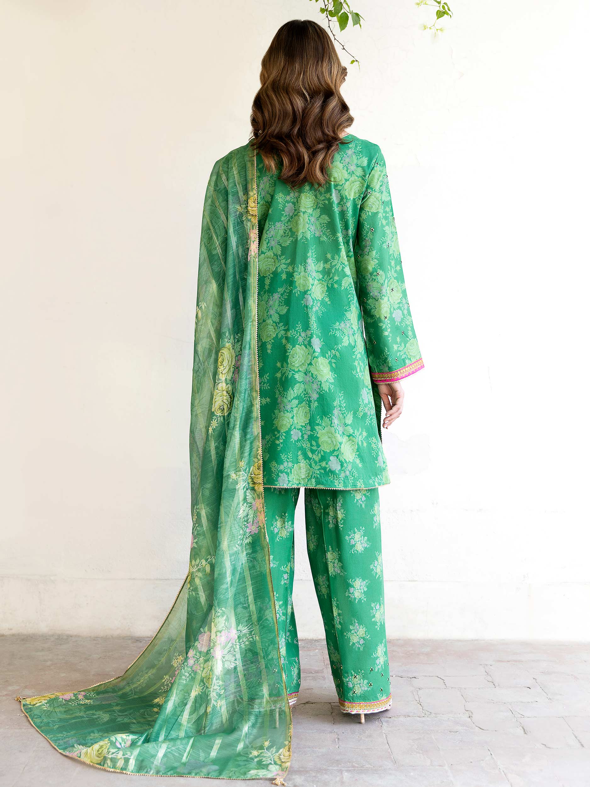 3 Piece Lawn Suit-Embroidered (Unstitched) - Image 4