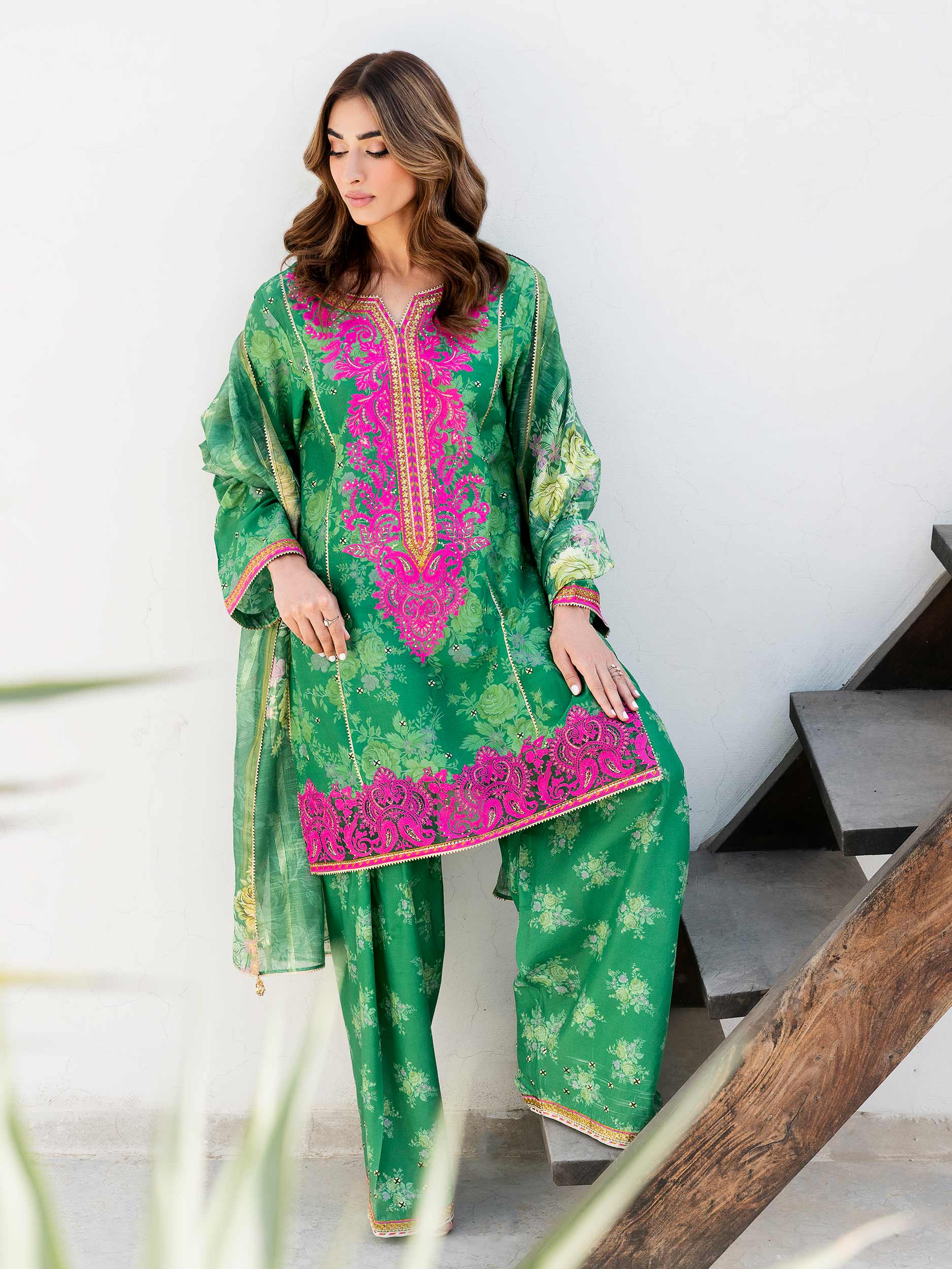 3 Piece Lawn Suit-Embroidered (Unstitched) - Image 7