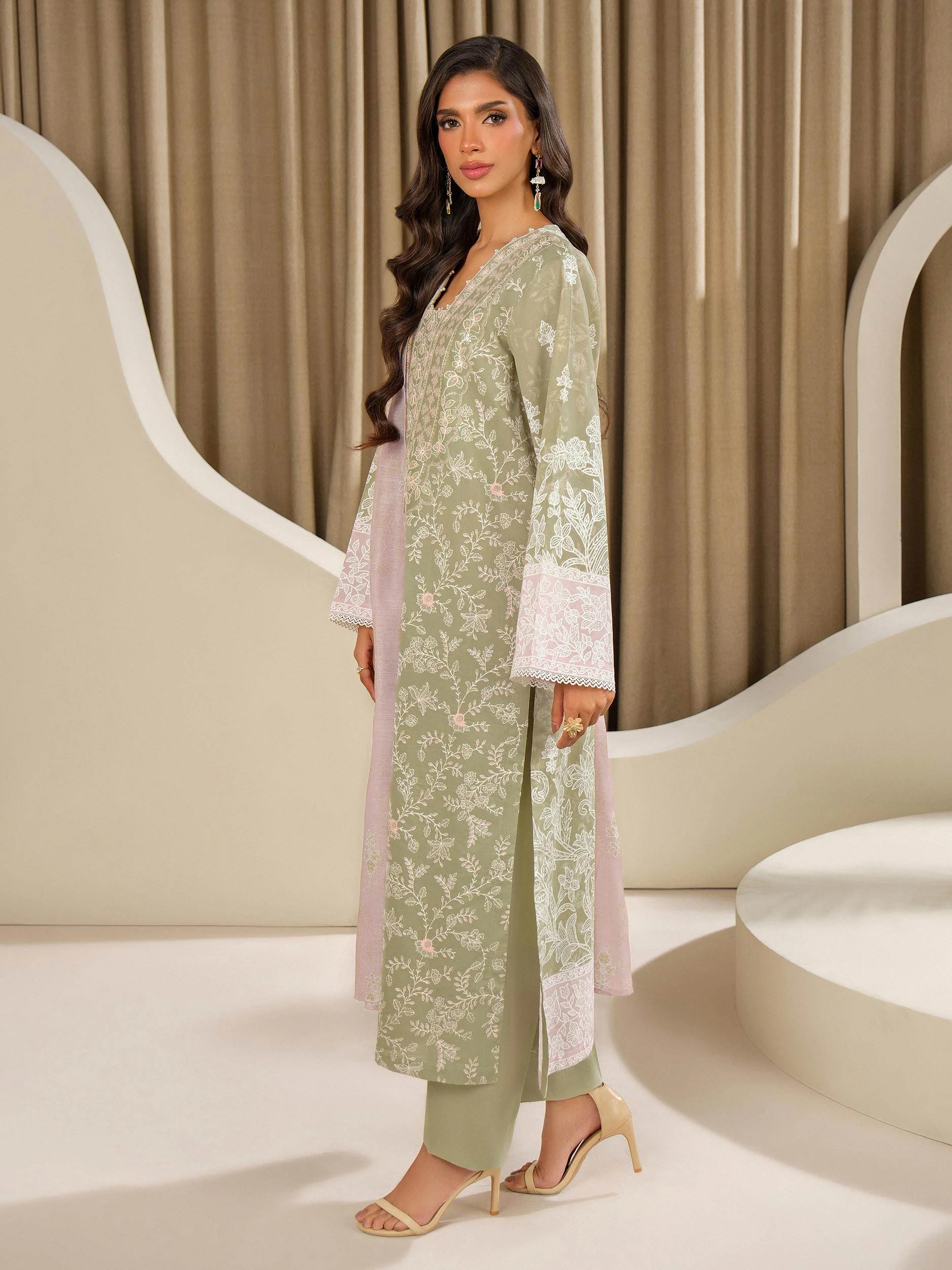 3 Piece Lawn Suit-Embroidered (Unstitched) - Image 3