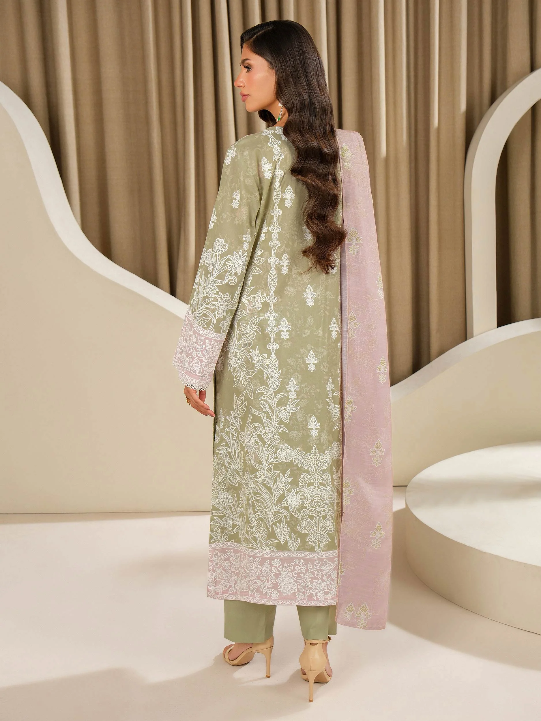 3 Piece Lawn Suit-Embroidered (Unstitched) - Image 4