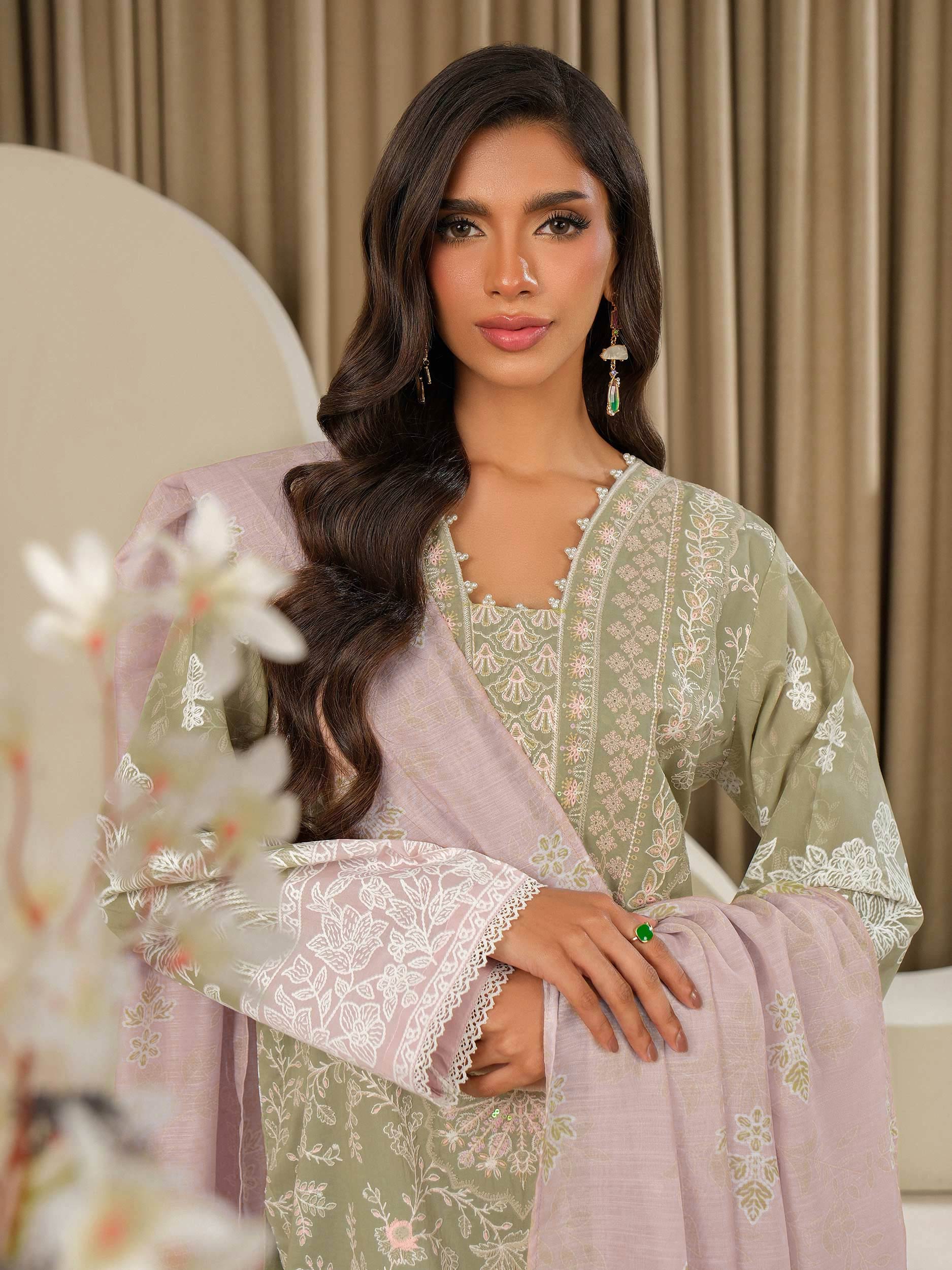 3 Piece Lawn Suit-Embroidered (Unstitched) - Image 6