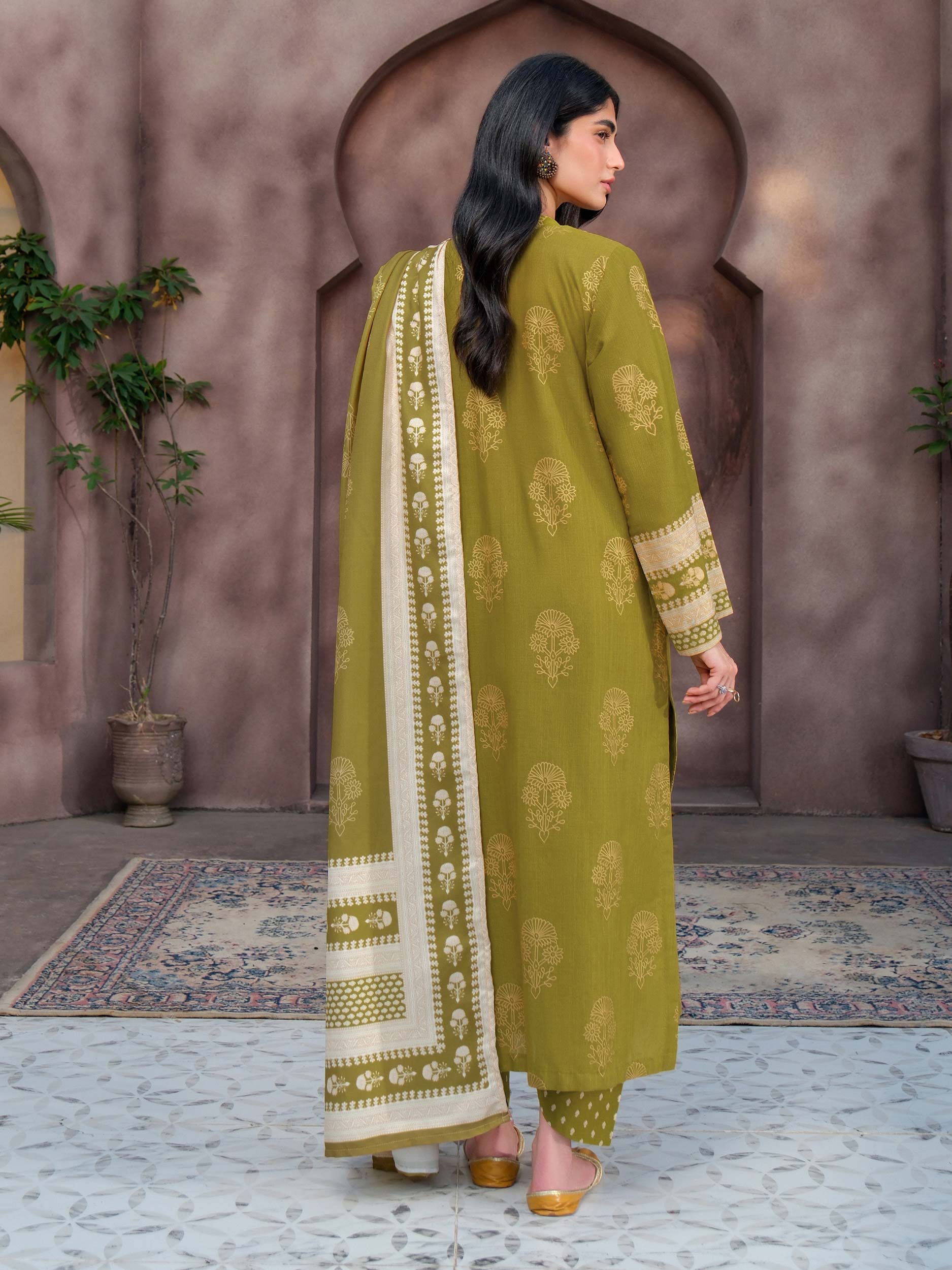 3 Piece Khaddar Suit-Embroidered (Unstitched) - Image 5