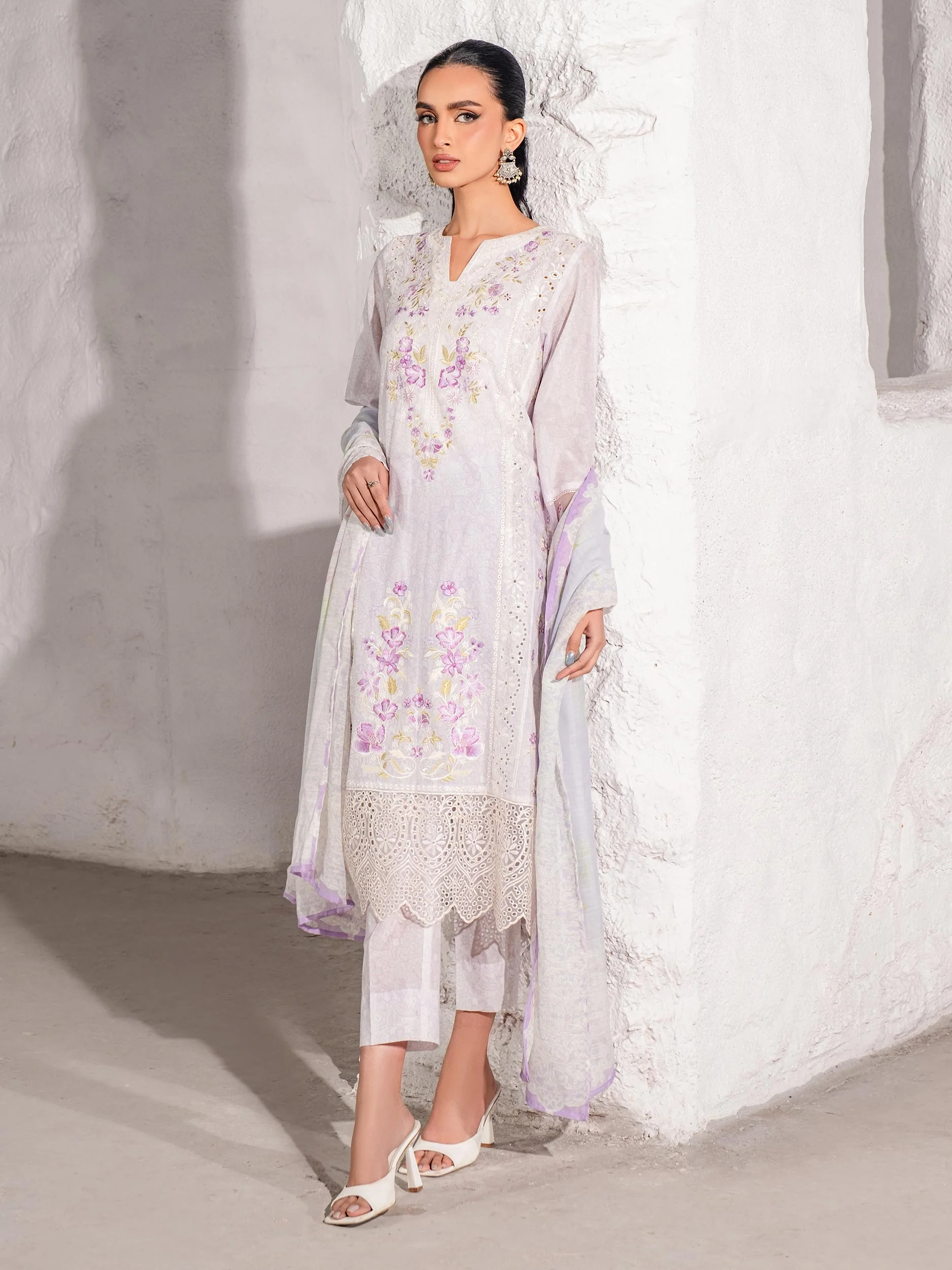 3 Piece Lawn Suit-Embroidered (Unstitched) - Image 7