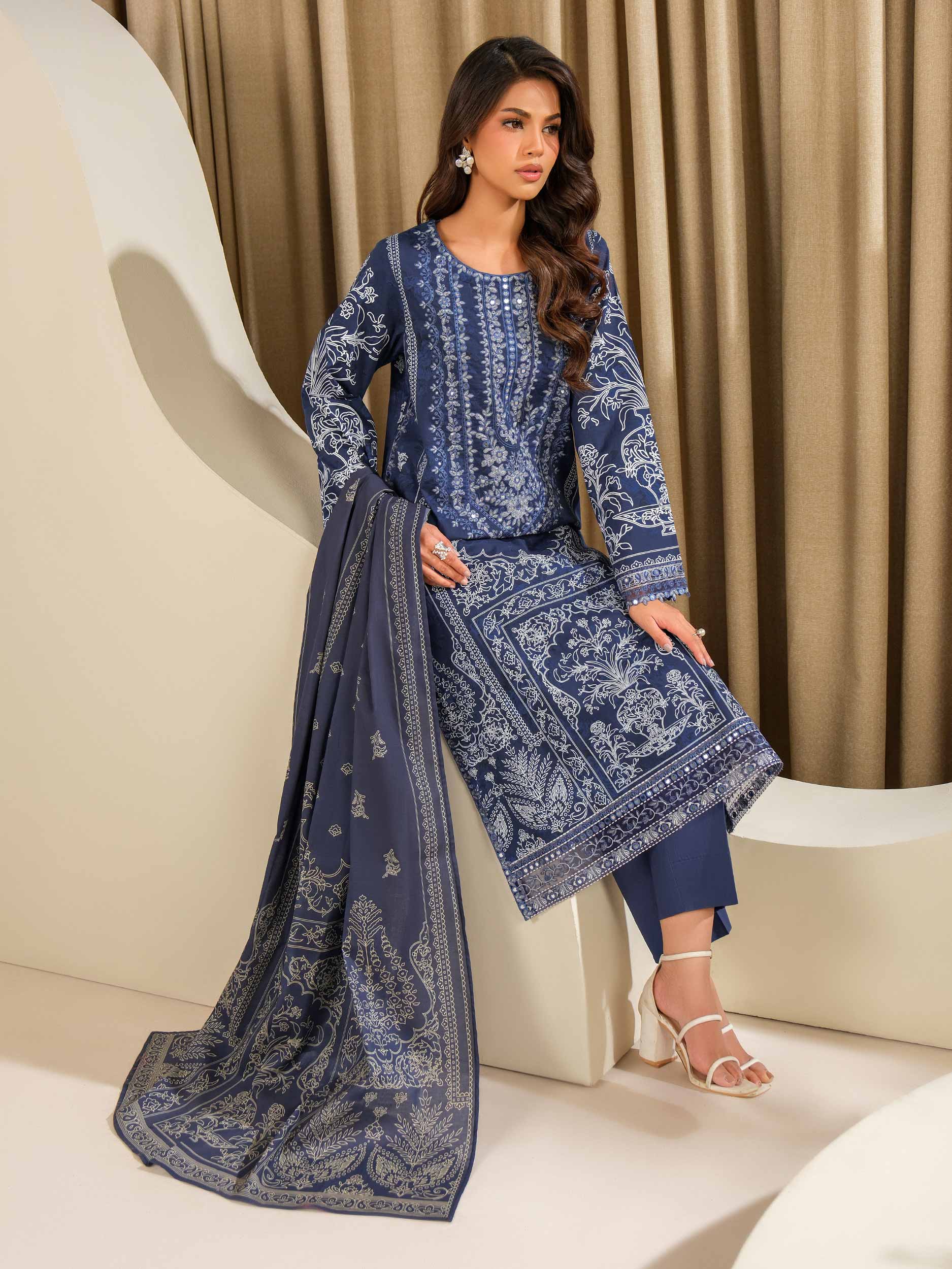 3 Piece Lawn Suit-Embroidered (Unstitched) - Image 3