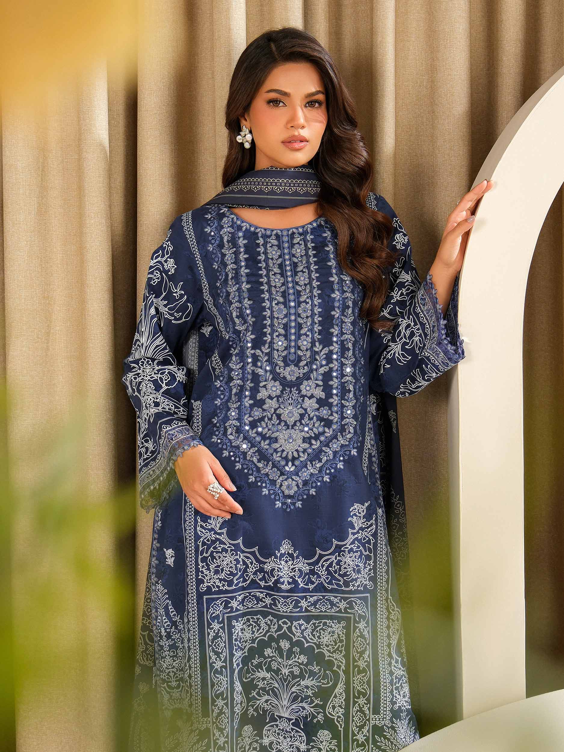 3 Piece Lawn Suit-Embroidered (Unstitched) - Image 5