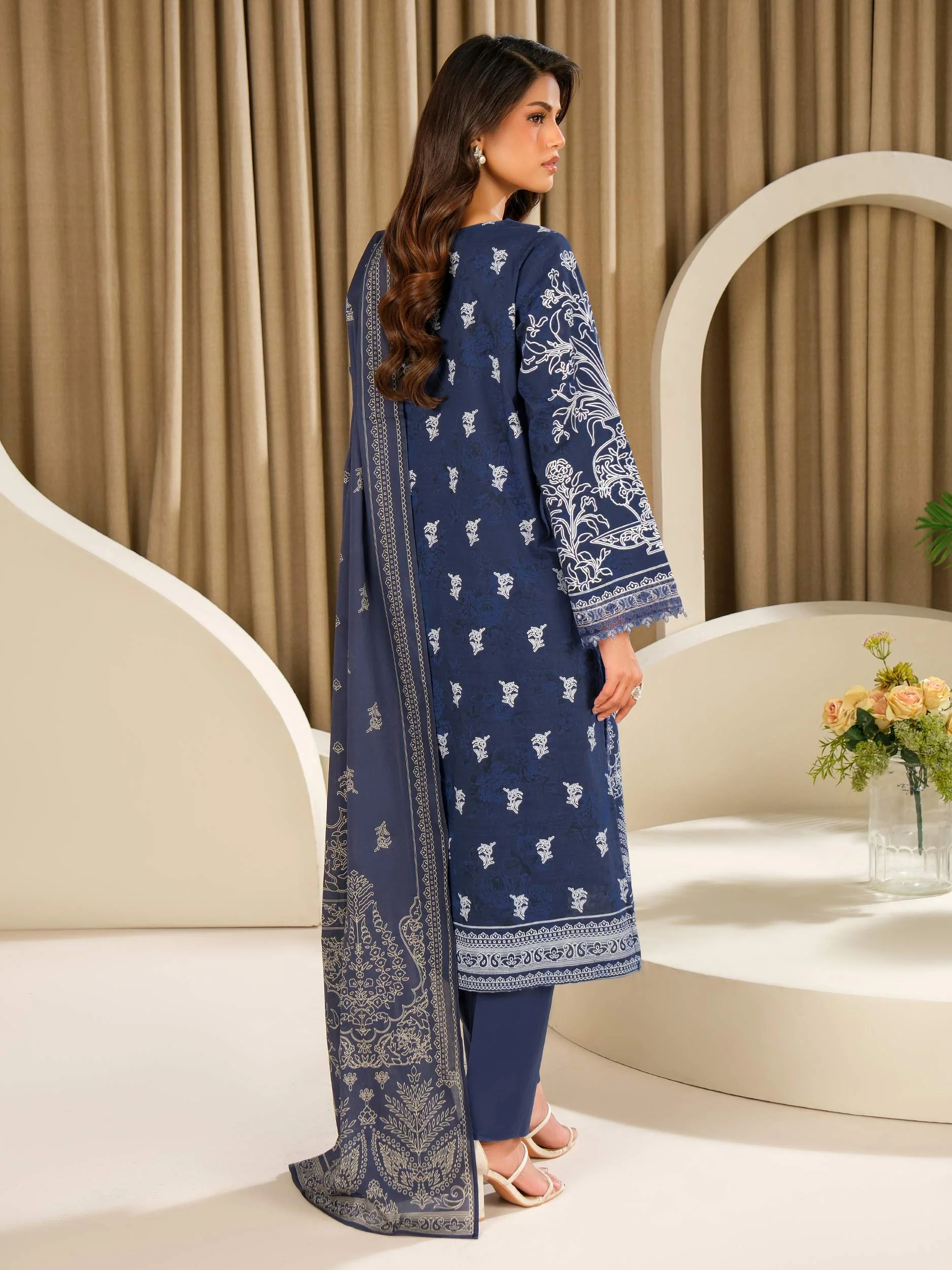 3 Piece Lawn Suit-Embroidered (Unstitched) - Image 7