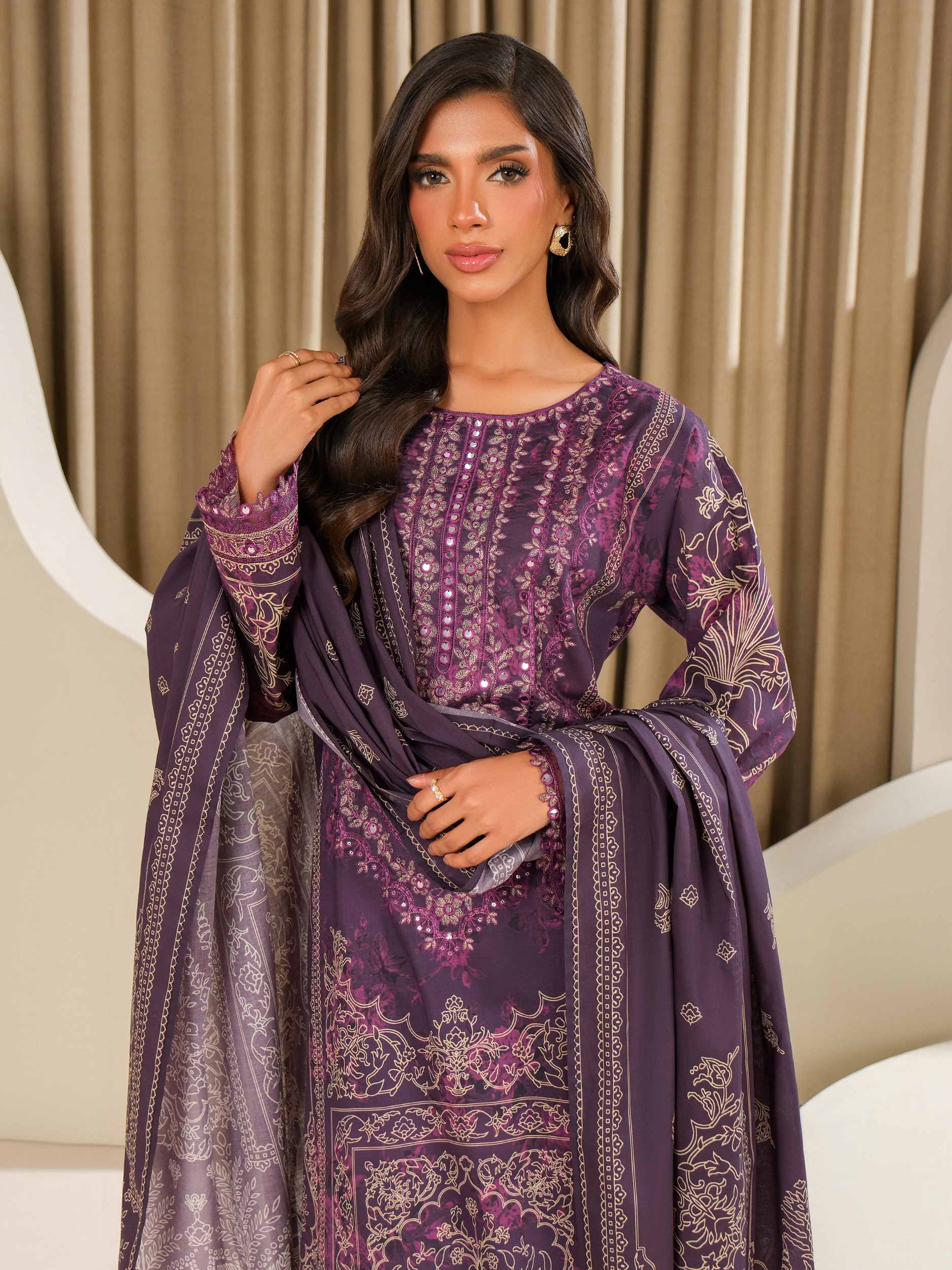 3 Piece Lawn Suit-Embroidered (Unstitched) - Image 2