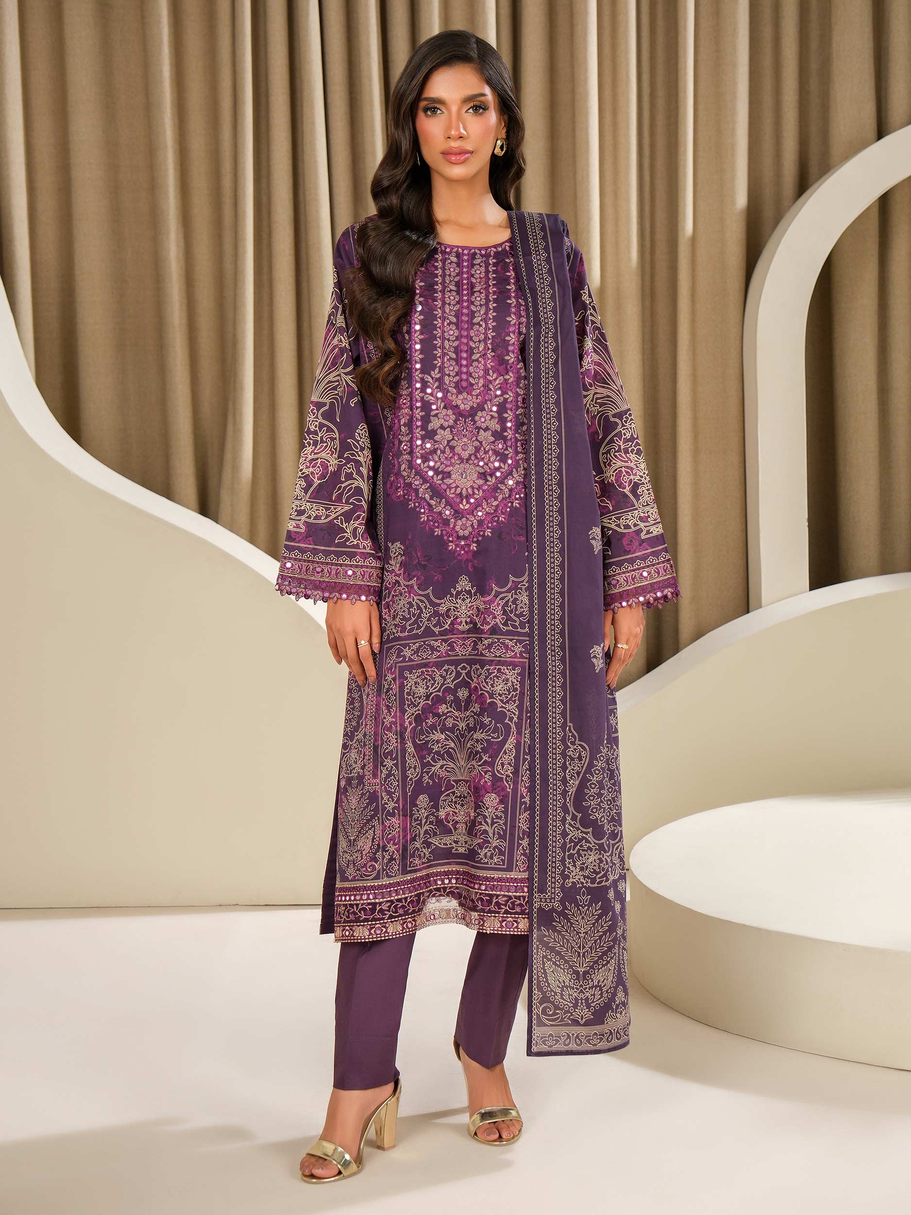 3 Piece Lawn Suit-Embroidered (Unstitched) - Image 3