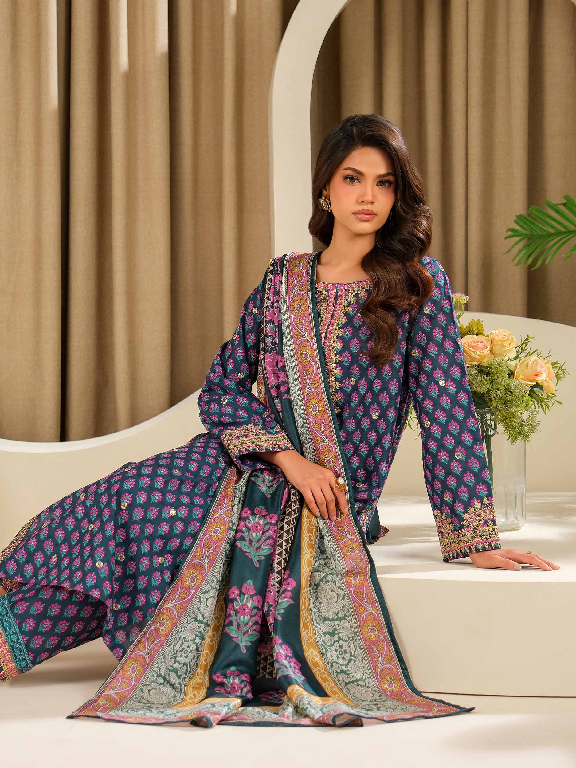 3 Piece Lawn Suit-Embroidered (Unstitched) - Image 3