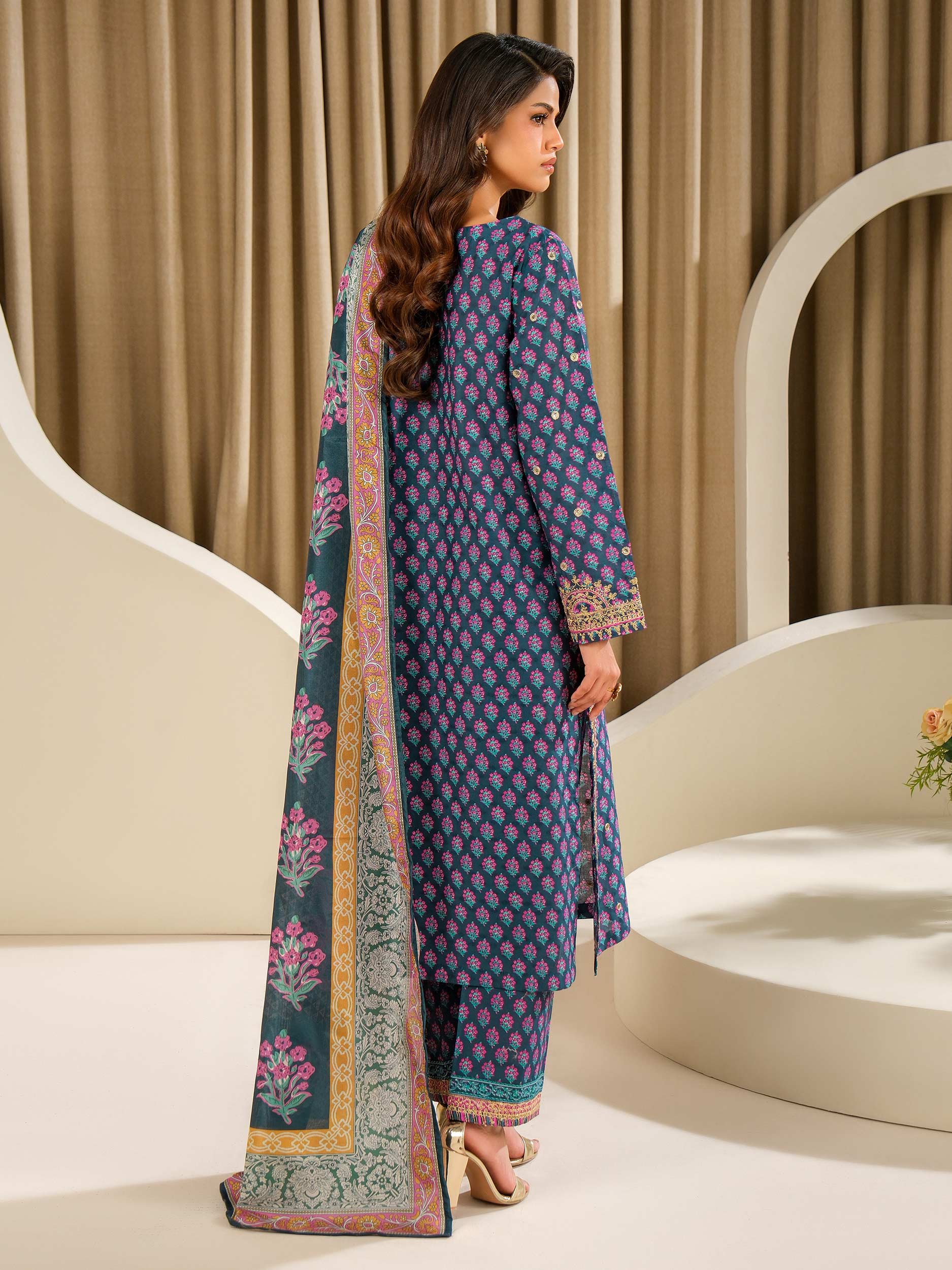 3 Piece Lawn Suit-Embroidered (Unstitched) - Image 7