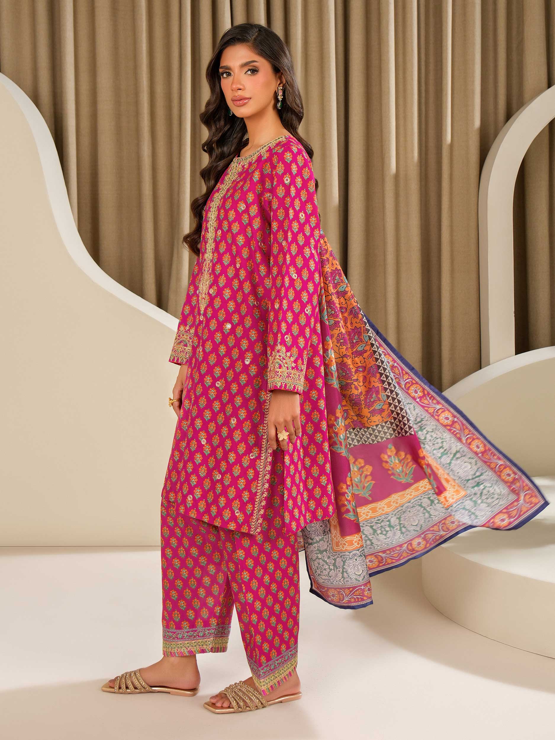3 Piece Lawn Suit-Embroidered (Unstitched) - Image 3