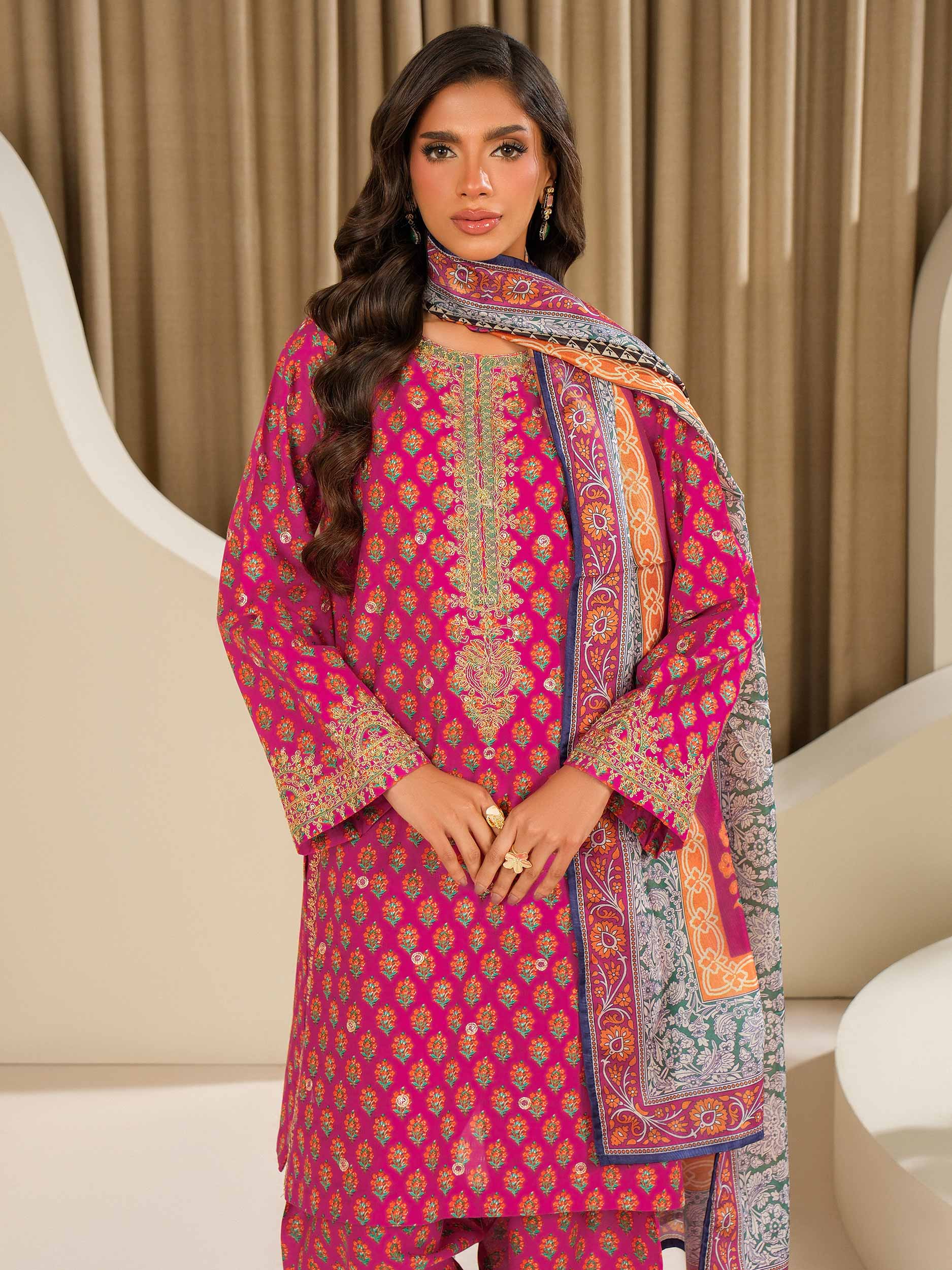 3 Piece Lawn Suit-Embroidered (Unstitched) - Image 4