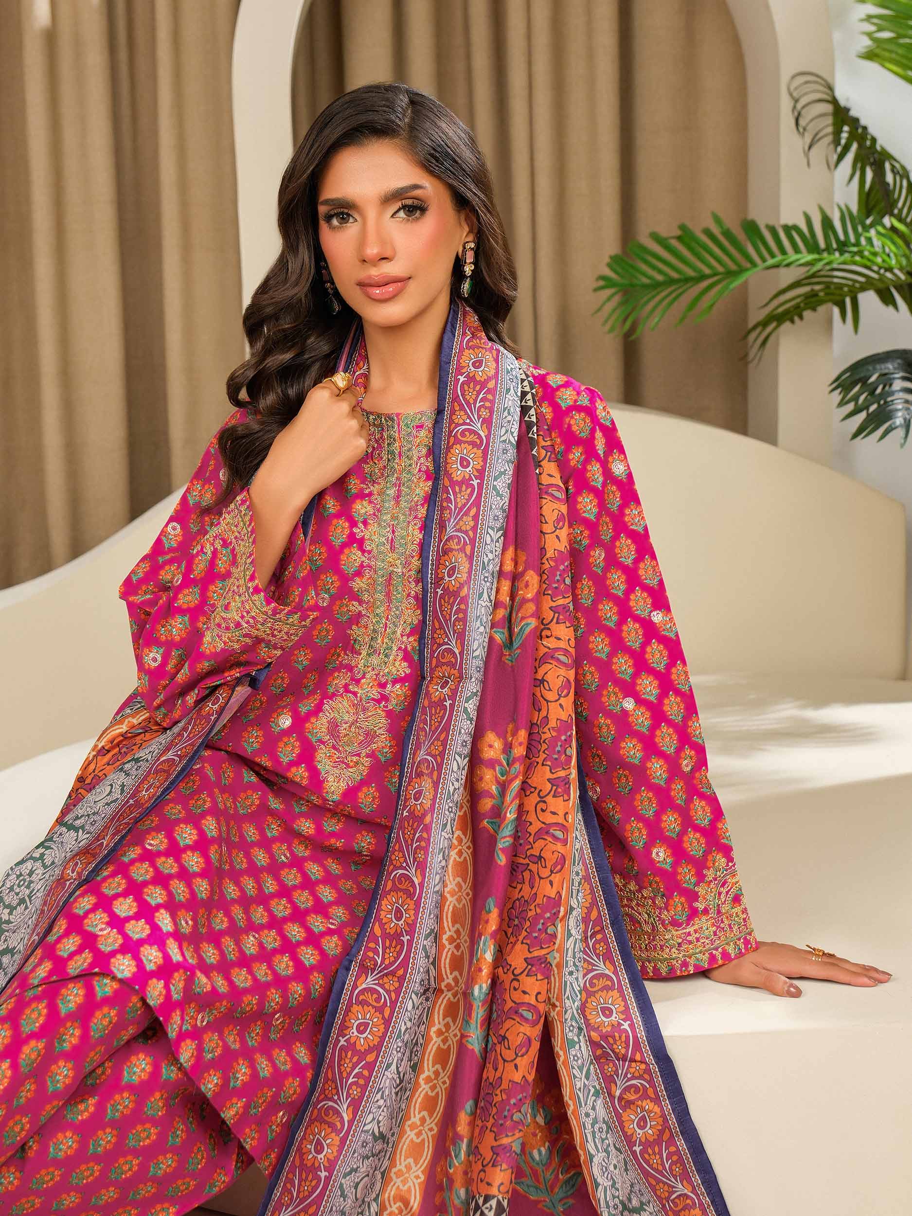 3 Piece Lawn Suit-Embroidered (Unstitched) - Image 6