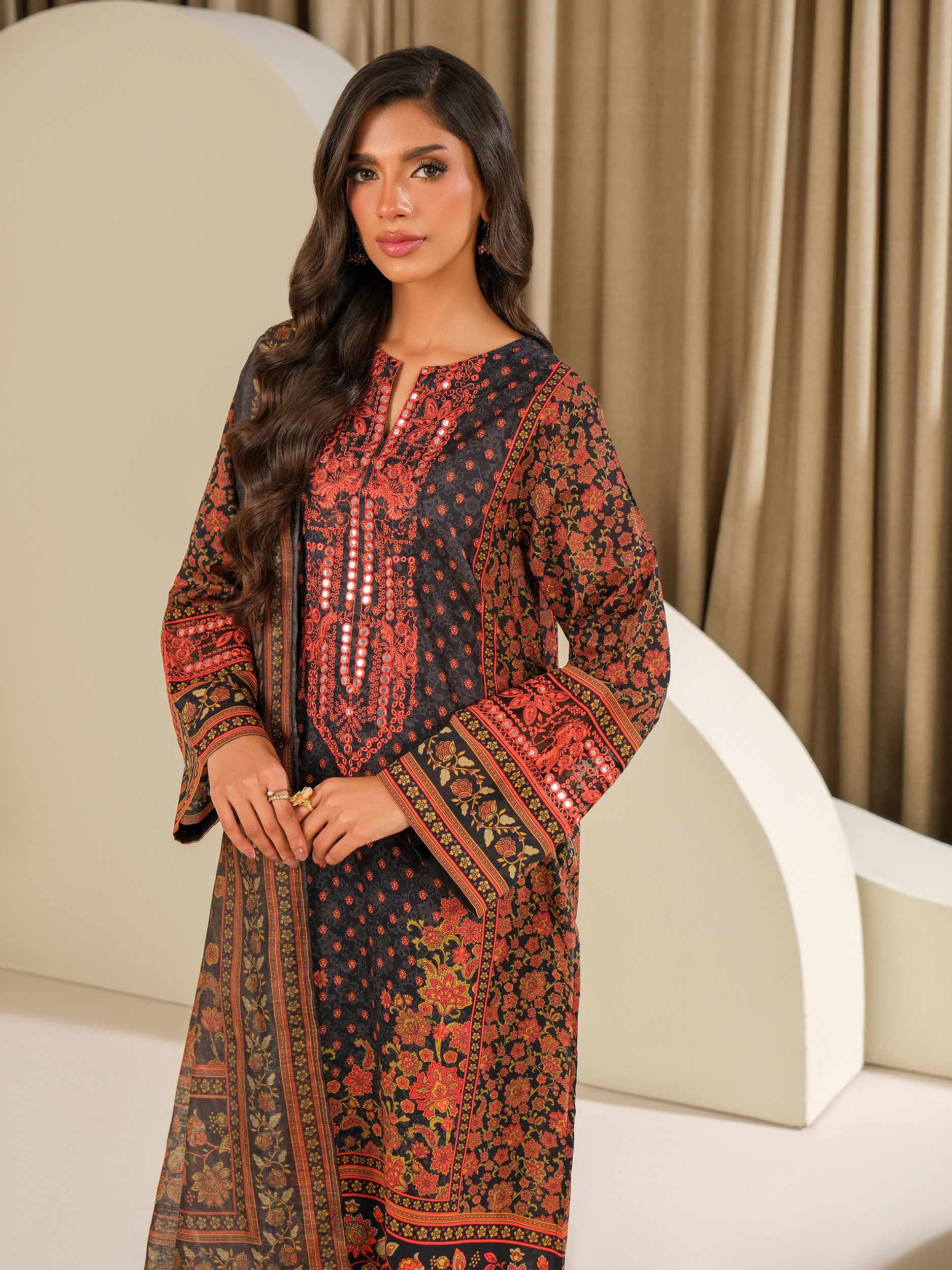 3 Piece Lawn Suit-Embroidered (Unstitched) - Image 4