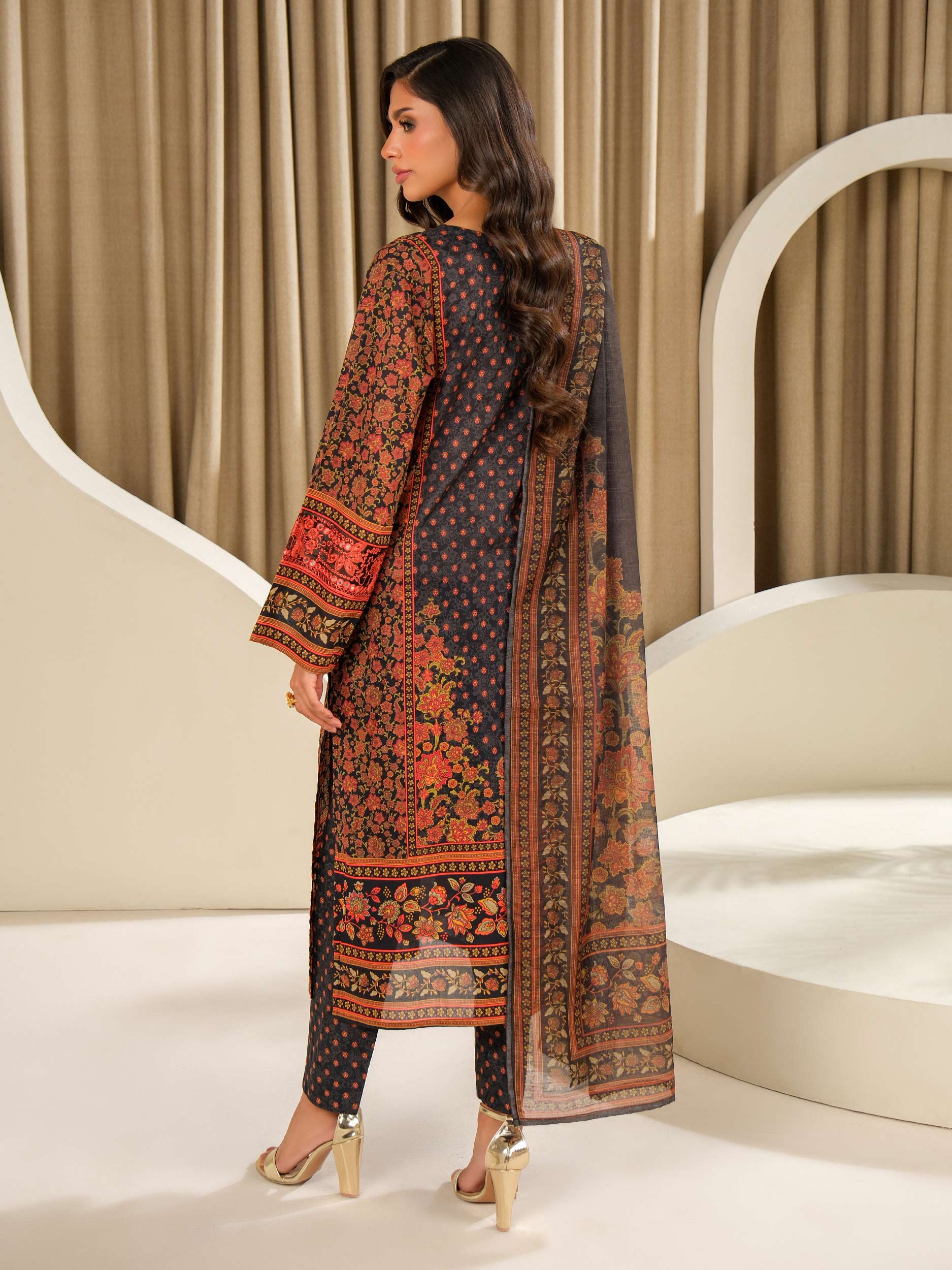 3 Piece Lawn Suit-Embroidered (Unstitched) - Image 6