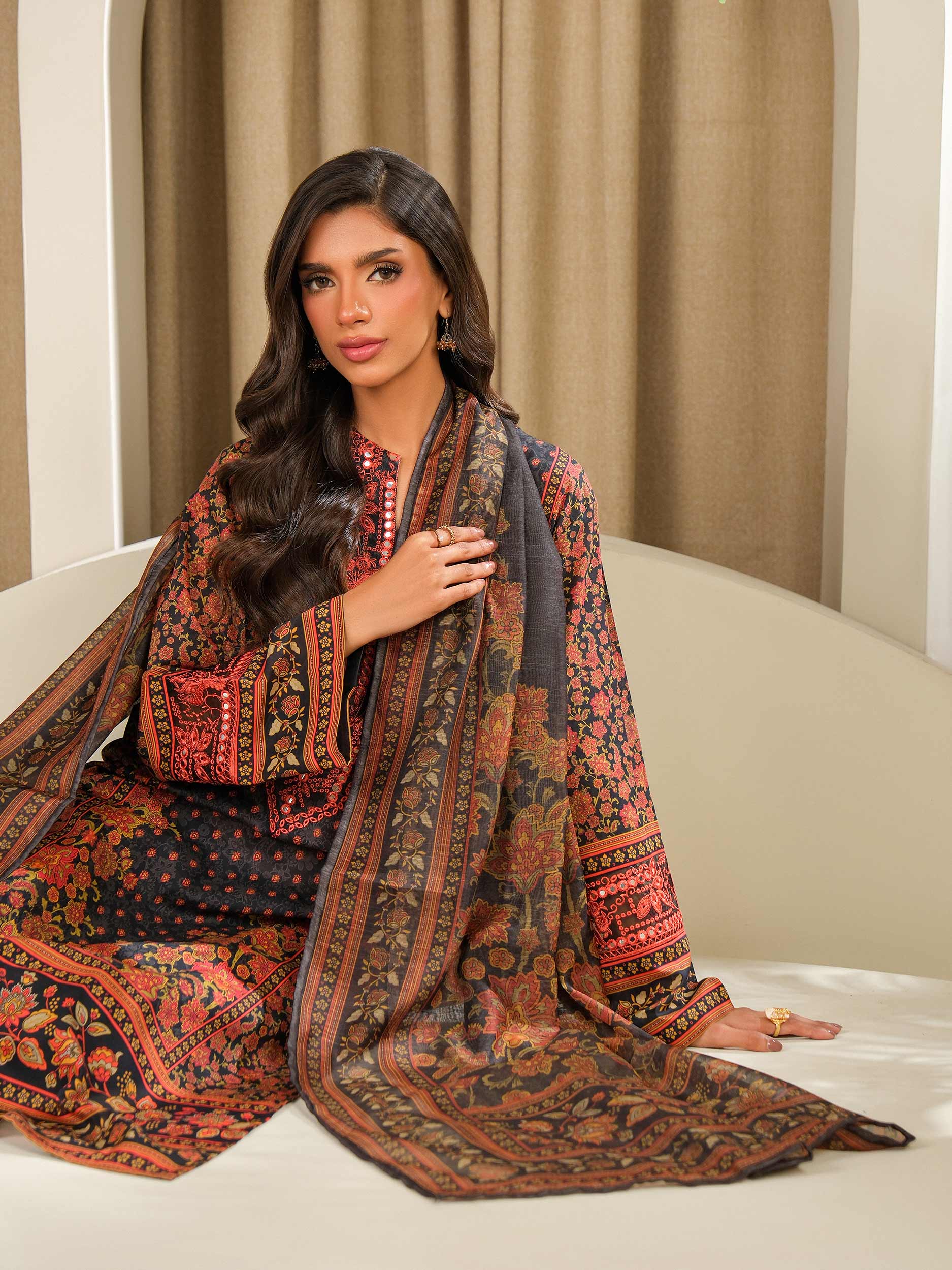 3 Piece Lawn Suit-Embroidered (Unstitched) - Image 7